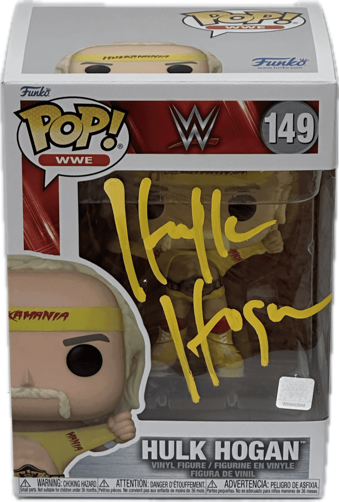 Hulk Hogan Signed Autographed Funko POP 149 JSA Authenticated Yellow Hulk Hogan Other hulk-hogan-funko-pop-149-yellow, supplier stock photo