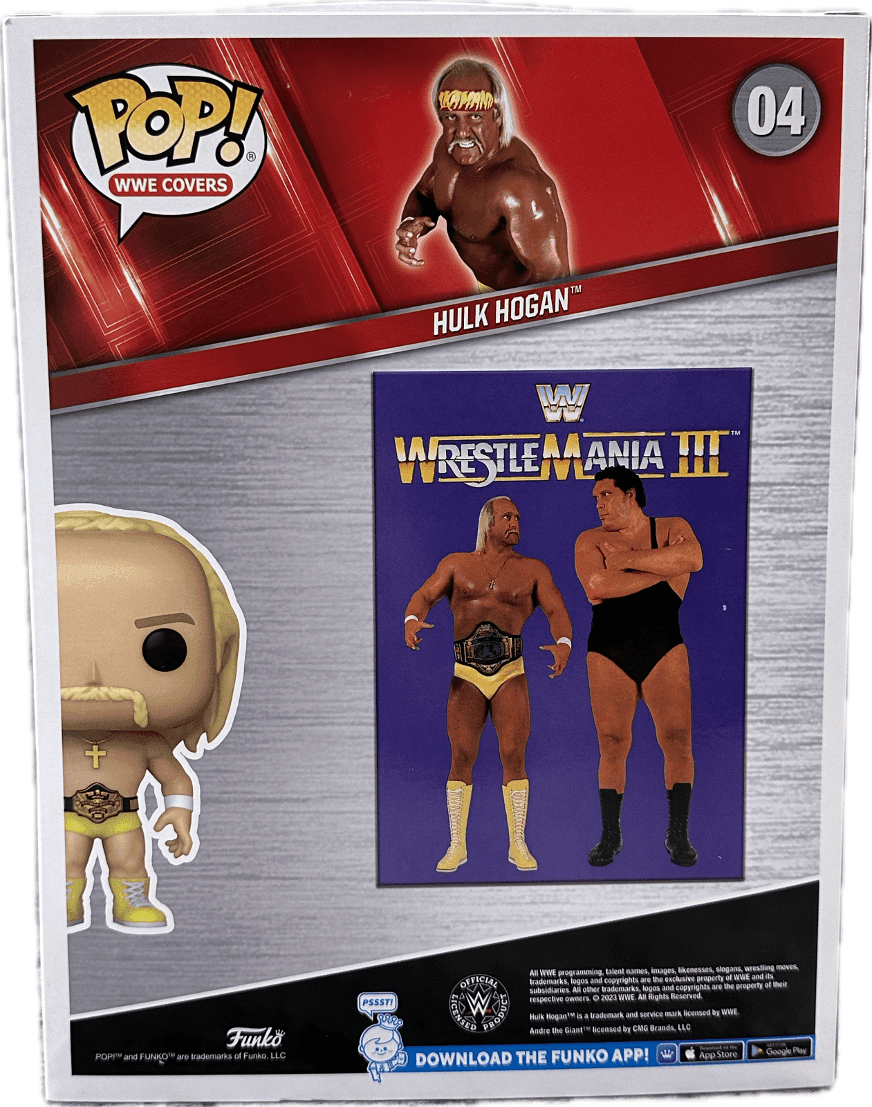 Hulk Hogan Signed WrstleMania III Pop Covers #04 Funko Pop! JSA Authenticated Hulk Hogan Other hulk-hogan-wrstlemania-iii-pop-covers, view 2, supplier stock photo