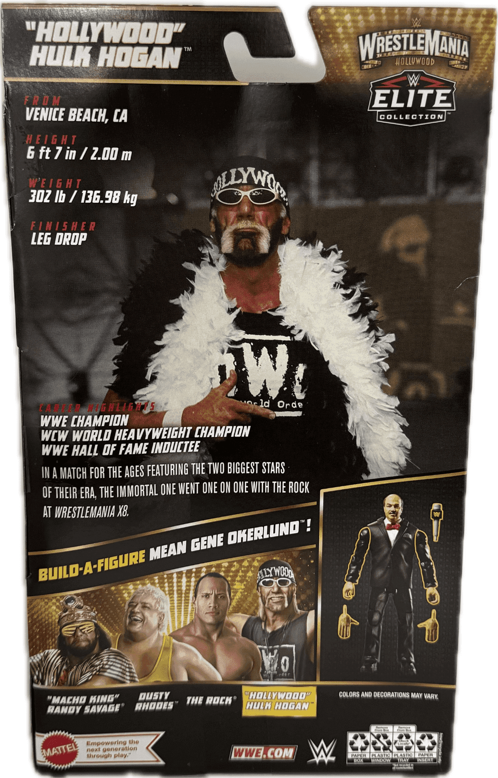 Hollywood Hulk Hogan Signed Elite Collection WrestleMania Action Figure JSA Hulk Hogan Other hollywood-hulk-hogan-elite-collection, view 3, supplier stock photo