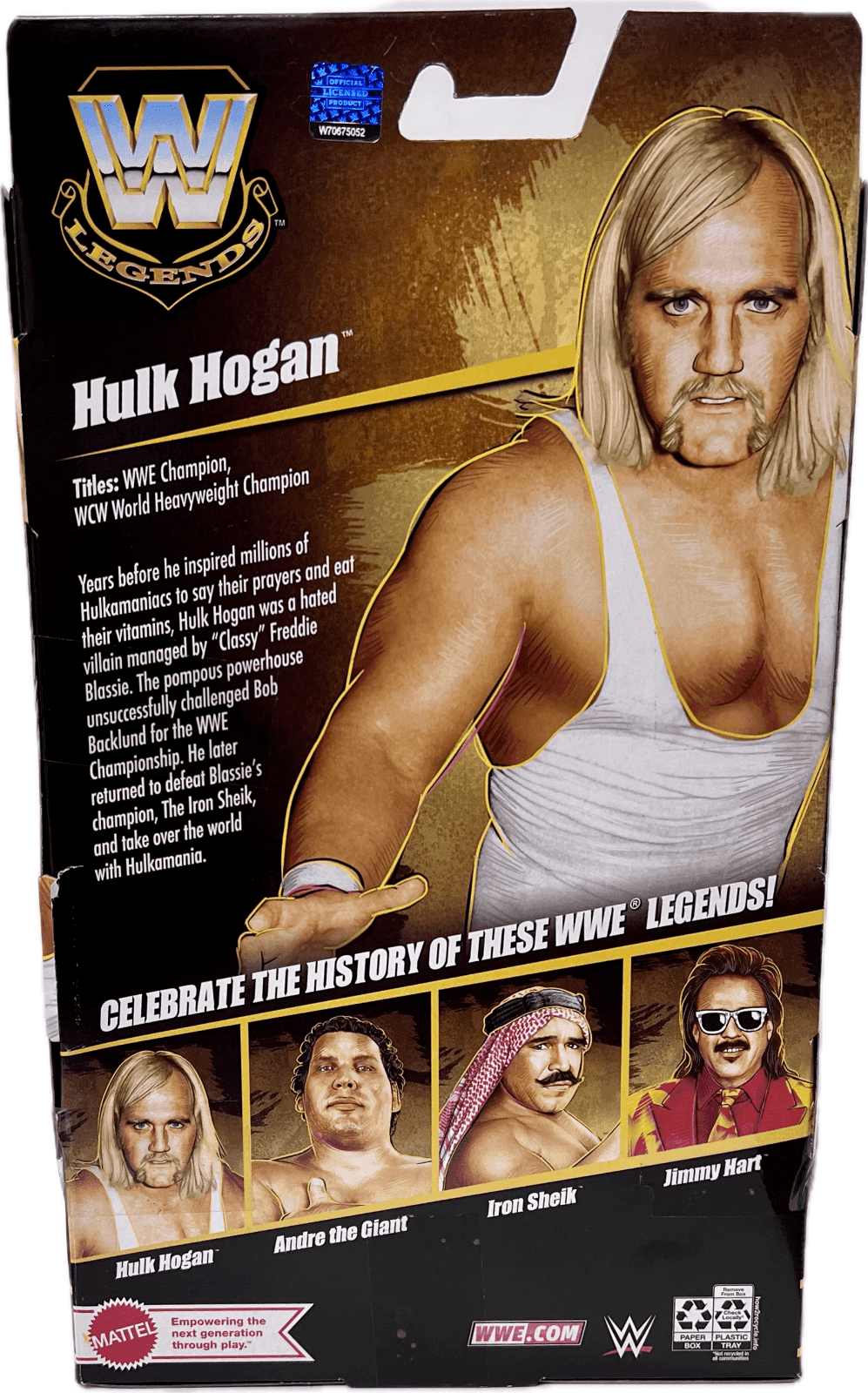 Hulk Hogan Signed Autographed Elite Action Figure Series 21 JSA Authen Yellow Hulk Hogan Other hulk-hogan-elite-action-figure-series, view 2, supplier stock photo