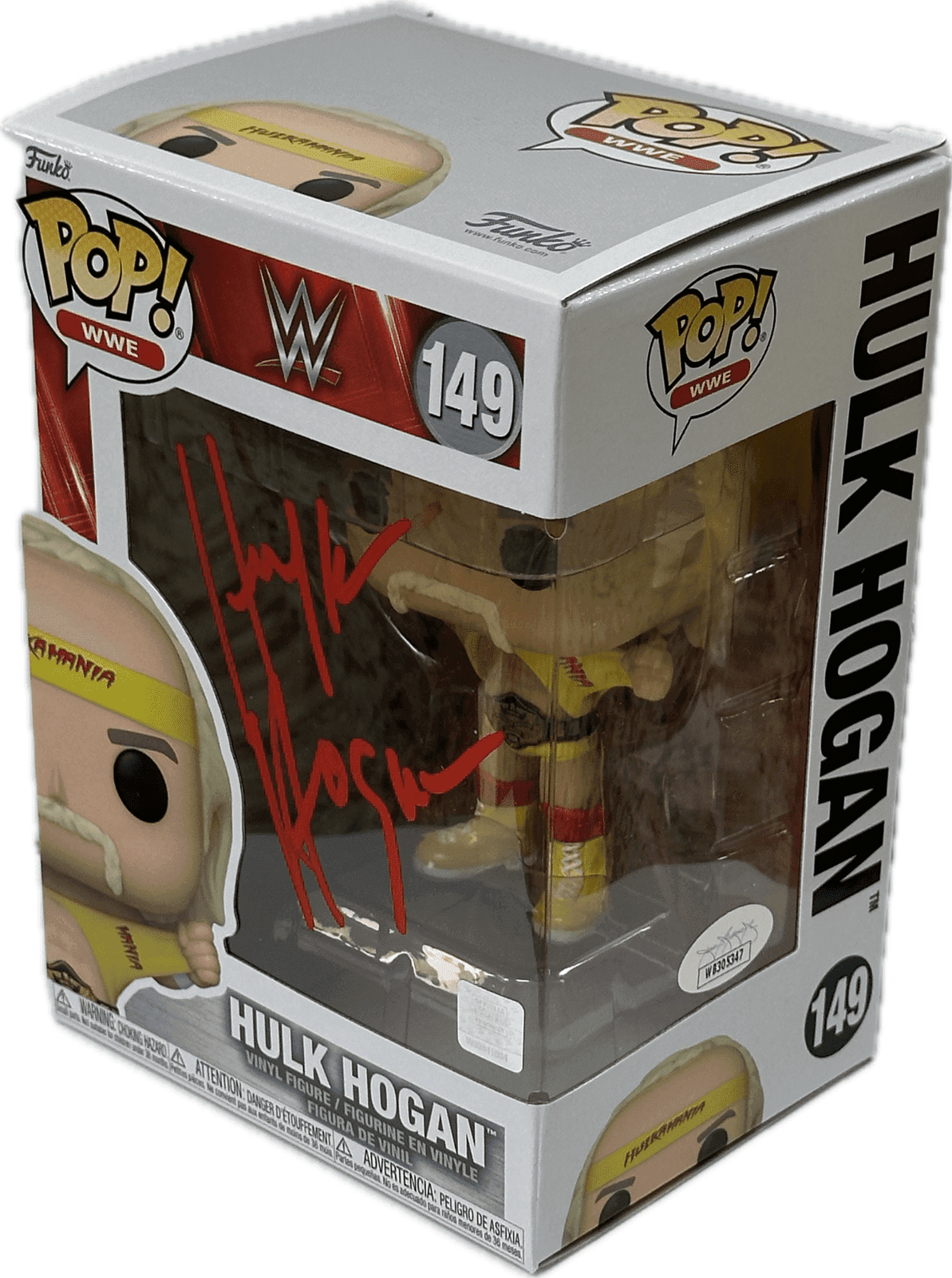 Hulk Hogan Signed Autographed Funko POP 149 JSA Authenticated Red Hulk Hogan Other hulk-hogan-funko-pop-149-red, view 3, supplier stock photo