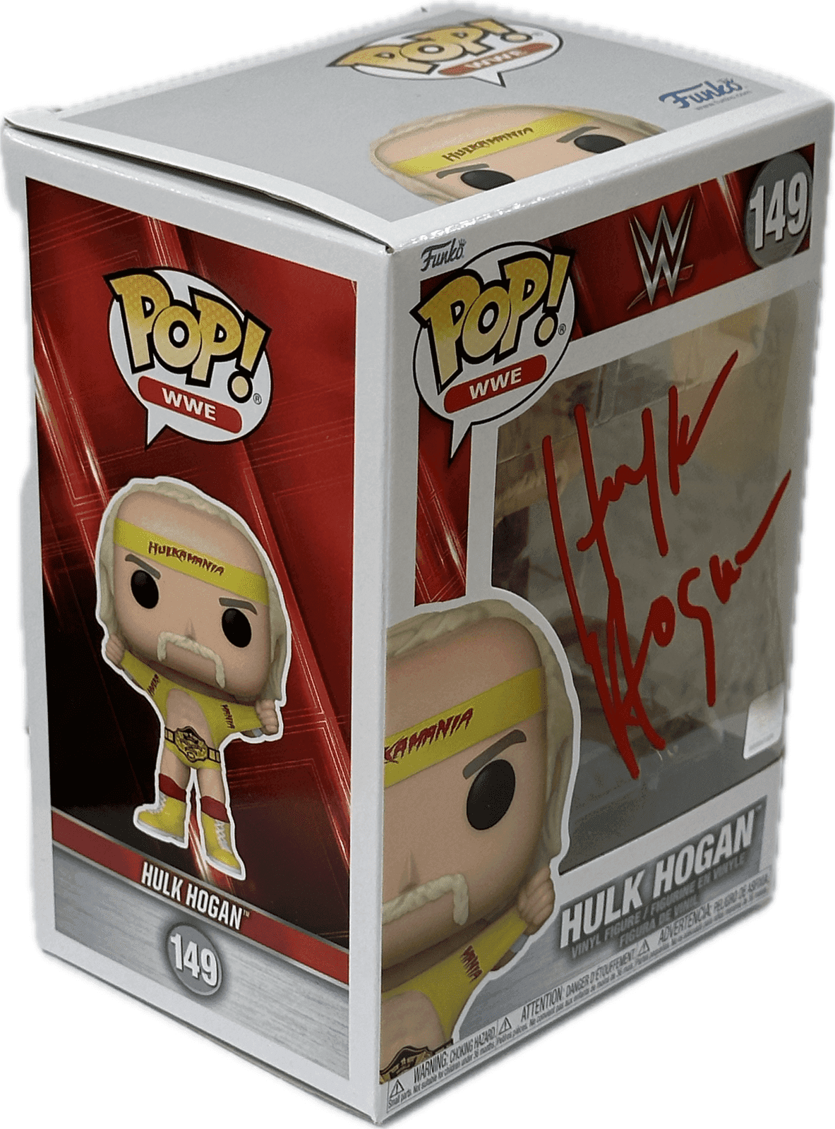 Hulk Hogan Signed Autographed Funko POP 149 JSA Authenticated Red Hulk Hogan Other hulk-hogan-funko-pop-149-red, view 4, supplier stock photo