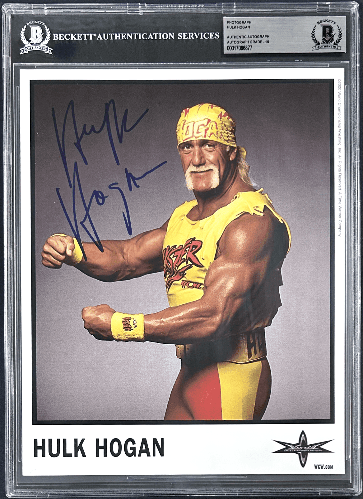 Hulk Hogan Signed Slabbed WCW Promo 8×10 Photo Beckett Auto 10 17086877 Hulk Hogan Card 8x10-17086877, supplier stock photo