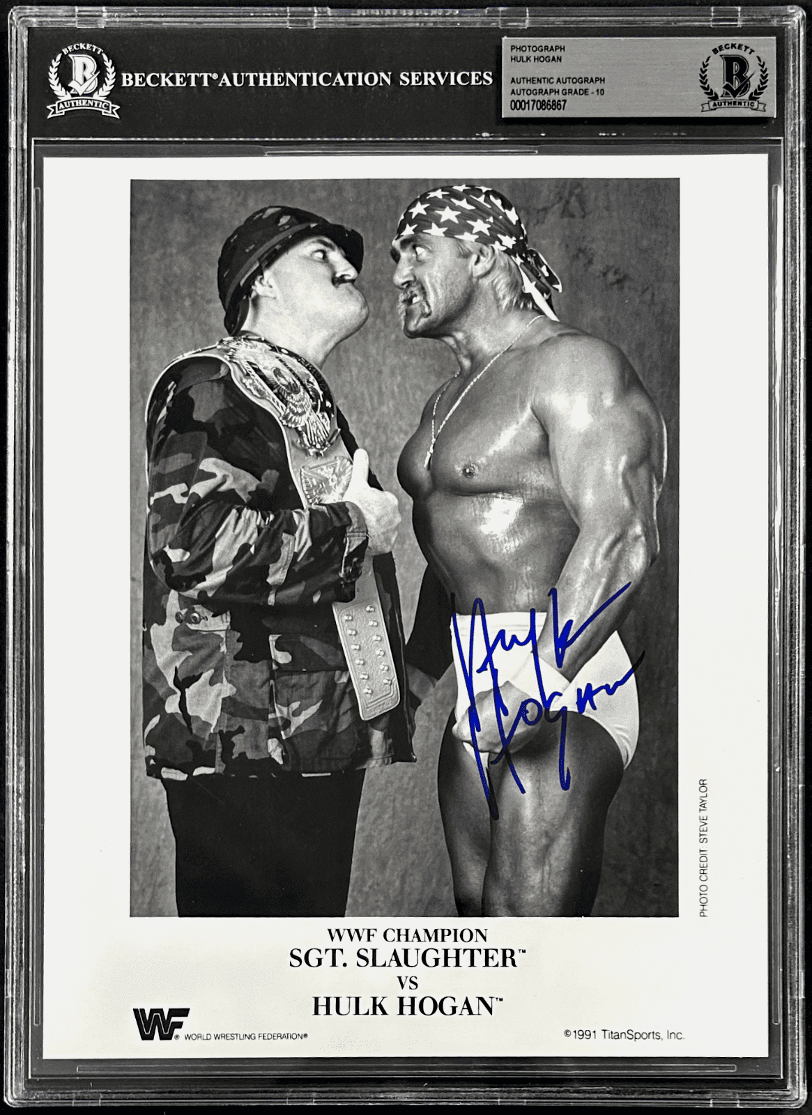 Hulk Hogan Signed Slabbed WWF WM VII Promo 8×10 Photo Beckett Auto 10 17086867 Hulk Hogan Card 8x10-17086867, supplier stock photo