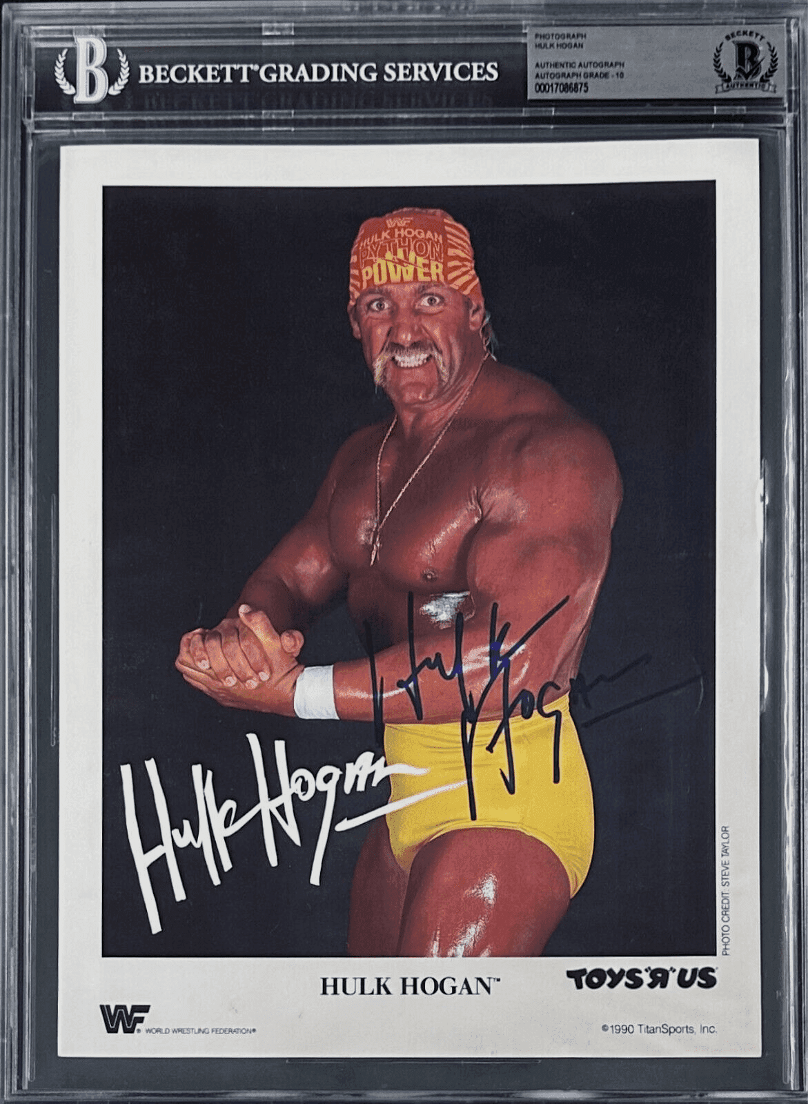 Hulk Hogan Signed Slabbed WWF Toys R Us Promo 8×10 Photo Beckett 17086875 Hulk Hogan Card 8x10-17086875, supplier stock photo