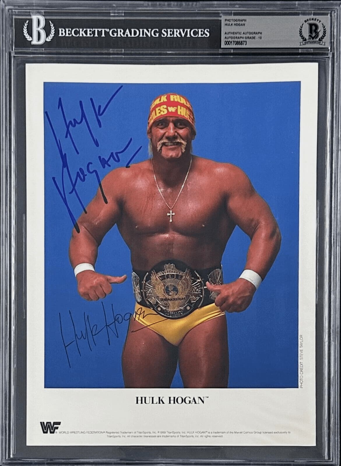 Hulk Hogan Signed Slabbed 1990 WWF Promo 8×10 Photo Beckett 17086873 Hulk Hogan Card 8x10-17086873, supplier stock photo
