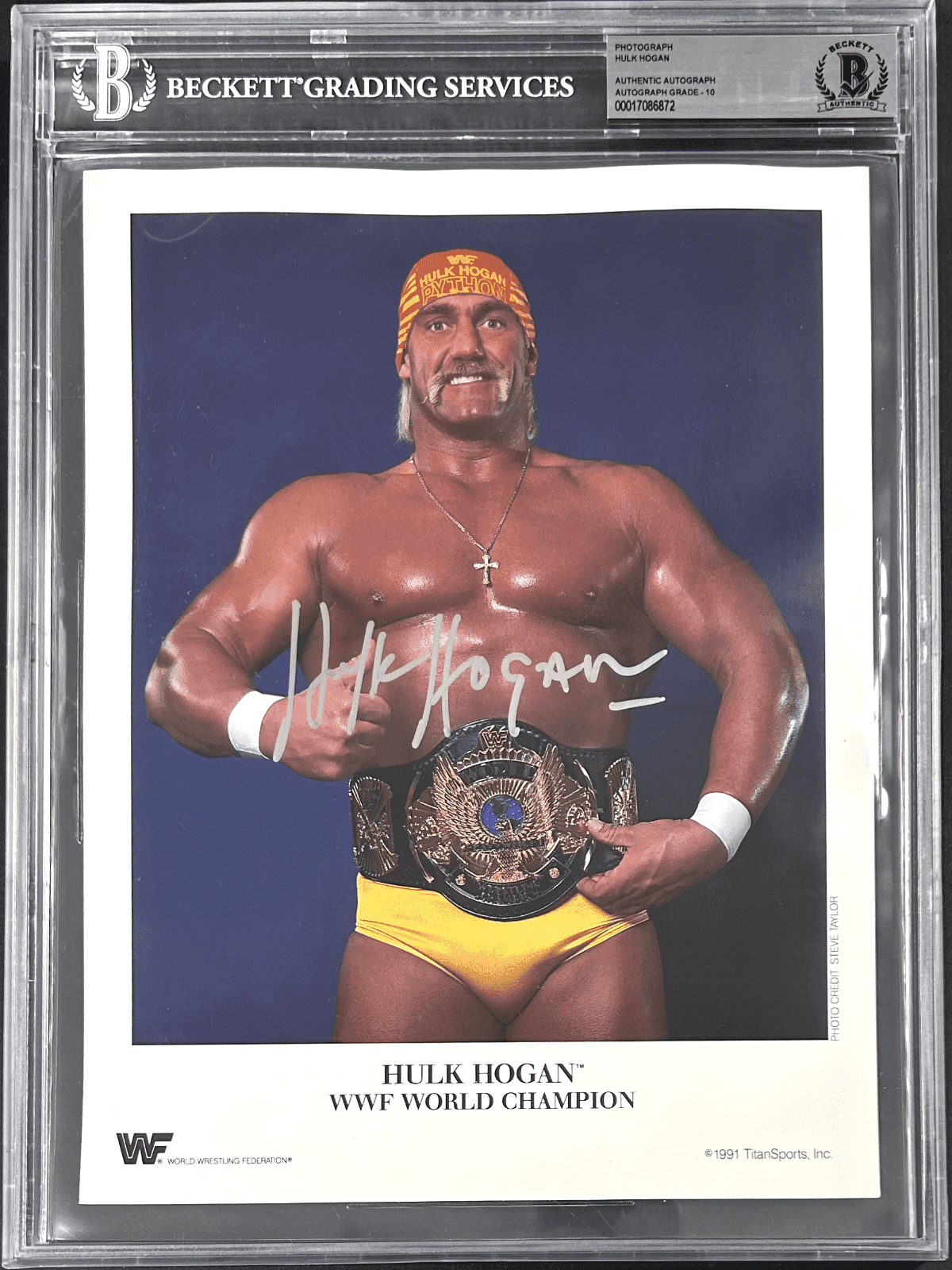 Hulk Hogan Signed Slabbed WWF 1991 Promo 8×10 Photo Beckett Auto 10 17086872 Hulk Hogan Card 8x10-17086872, supplier stock photo