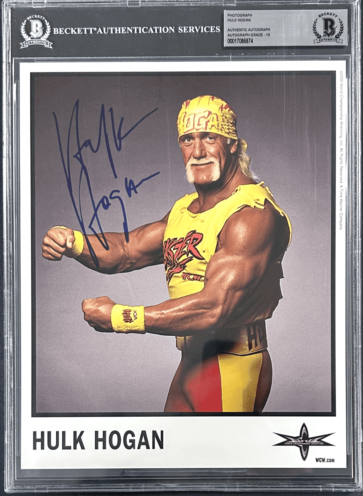 Hulk Hogan Signed Slabbed WCW Promo 8×10 Photo Beckett Auto 10 17086874 Hulk Hogan Card 8x10-17086874, supplier stock photo