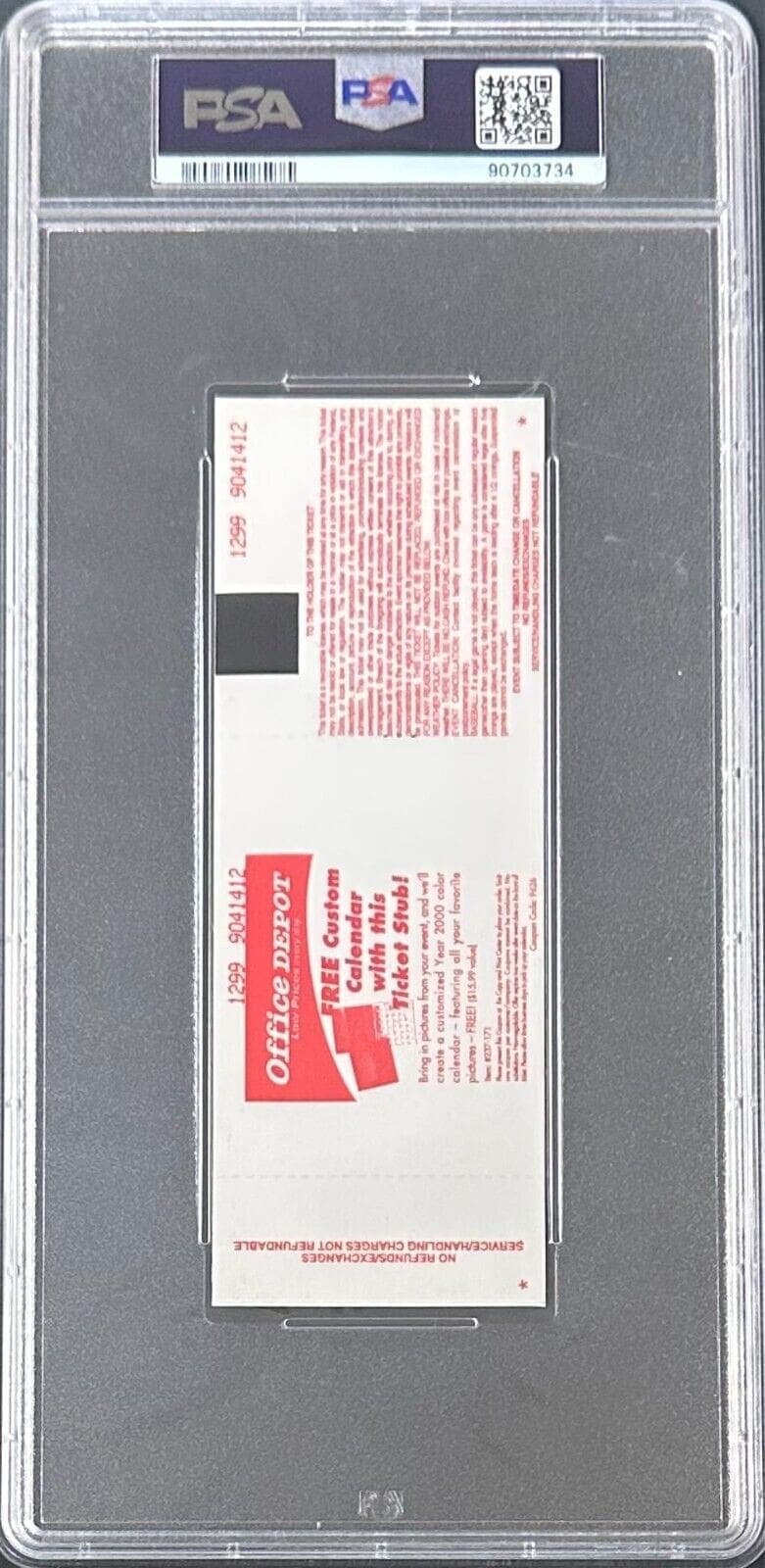 Hulk Hogan & Ric Flair Super WCW Thunder Signed 2000 Full Ticket PSA Mint 9 Hulk Hogan Ticket Stub hulk-hogan-ric-flair-super-wcw, view 3, supplier stock photo