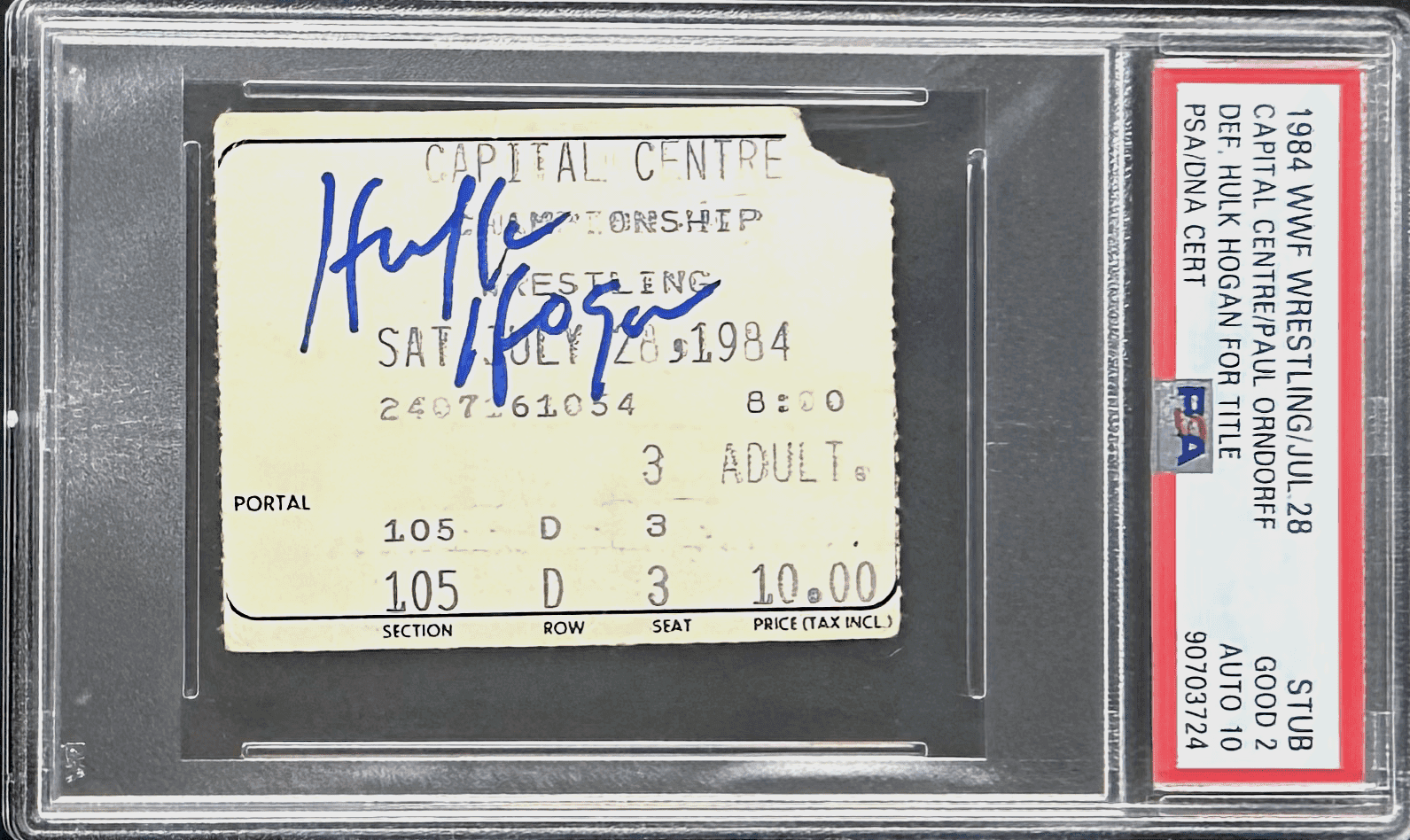 Hulk Hogan vs Paul Orndorff for Title Signed 1984 WWF Ticket Stub PSA Good 2 Hulk Hogan Ticket Stub hulk-hogan-vs-paul-orndorff-title, supplier stock photo