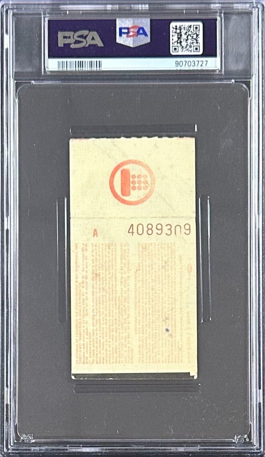 Hulk Hogan Def. Terry Funk for The Title Signed 1985 WWF Ticket Stub PSA FR 1.5 Hulk Hogan Ticket Stub hulk-hogan-def-terry-funk-title, view 3, supplier stock photo