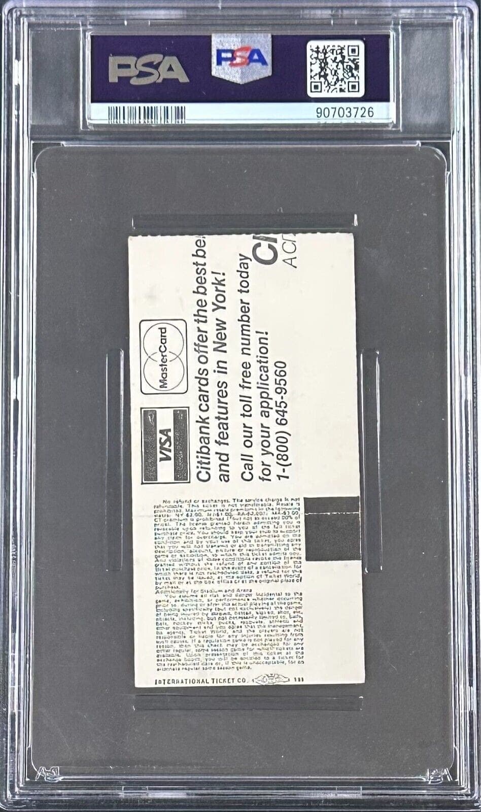 Hulk Hogan Def Jesse Ventura for Title Signed 1985 WWF Ticket Stub PSA EX-MT 6 Hulk Hogan Ticket Stub hulk-hogan-def-jesse-ventura-title, view 3, supplier stock photo