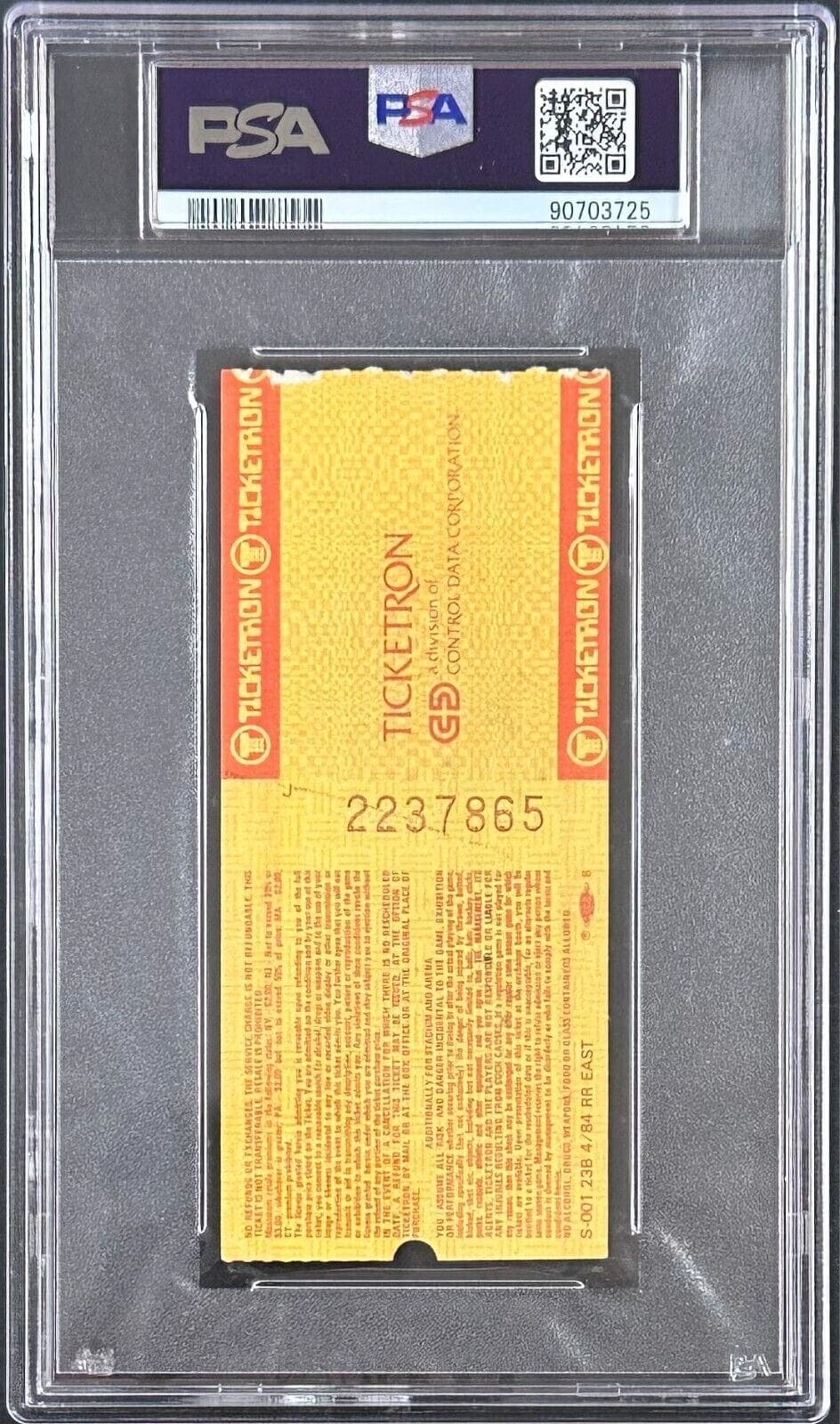 Hulk Hogan vs Kamala Title Match Signed 1984 WWF Ticket Stub PSA NM 7 Auto 10 Hulk Hogan Ticket Stub hulk-hogan-vs-kamala-title-match, view 3, supplier stock photo