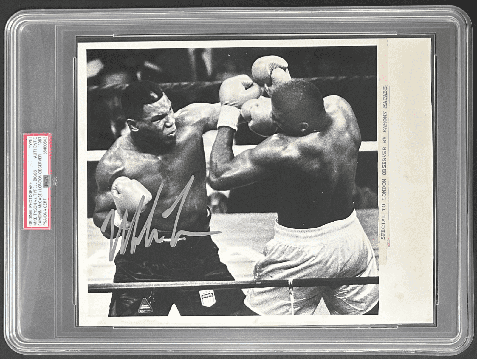 Mike Tyson Signed Original 1987 Type 1 Photograph PSA/DNA Tyson vs Tyrell Biggs Mike Tyson Photo mike-tyson-original-1987-type-1, supplier stock photo