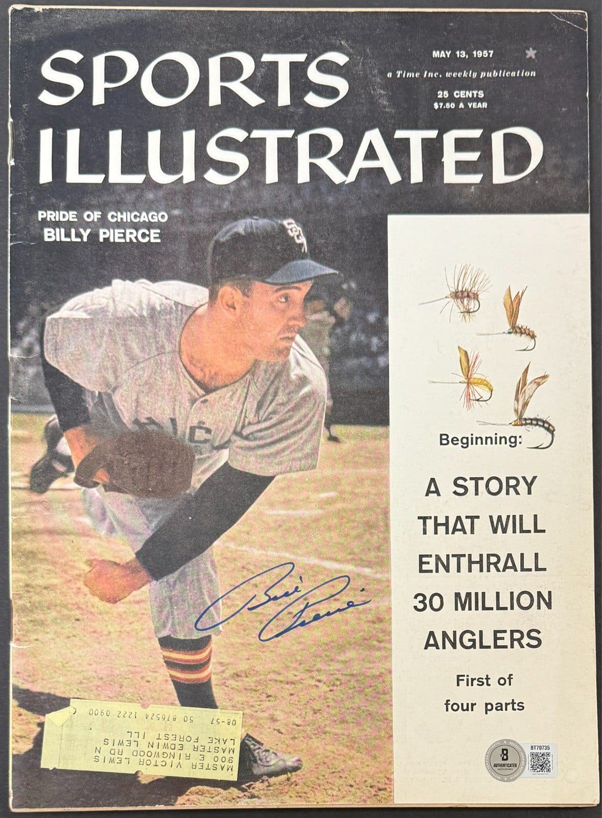 Billy Pierce Signed May 13, 1957 Sports Illustrated Magazine Beckett White Sox Billy Pierce Other billy-pierce-may-13-1957-illustrated, Chicago White Sox, supplier stock photo
