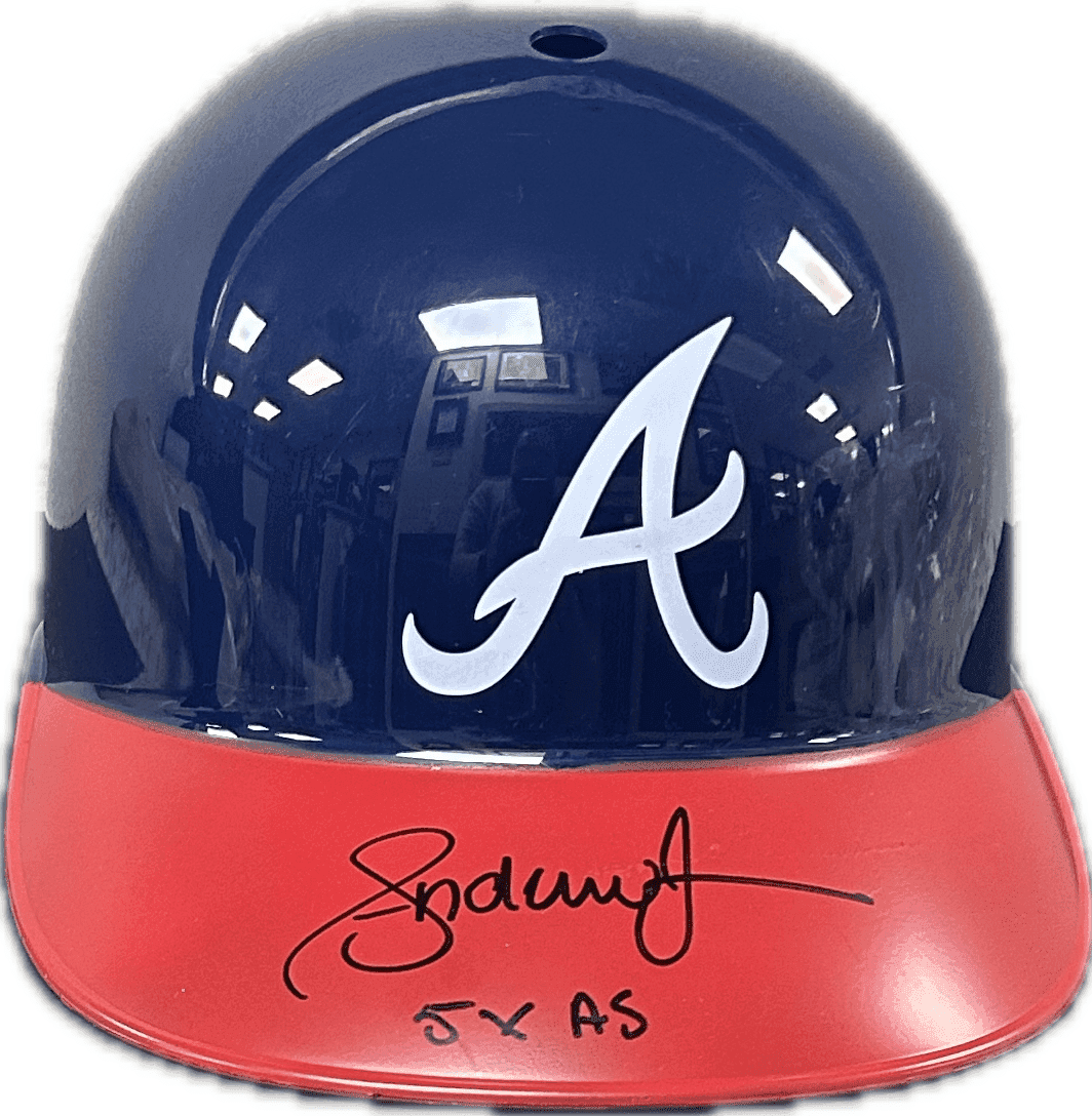 Andruw Jones Signed Atlanta Braves Souvenir Batting Helmet JSA 5x AS Andruw Jones Helmet andruw-jones-souvenir-batting-5x-as, Atlanta Braves, supplier stock photo