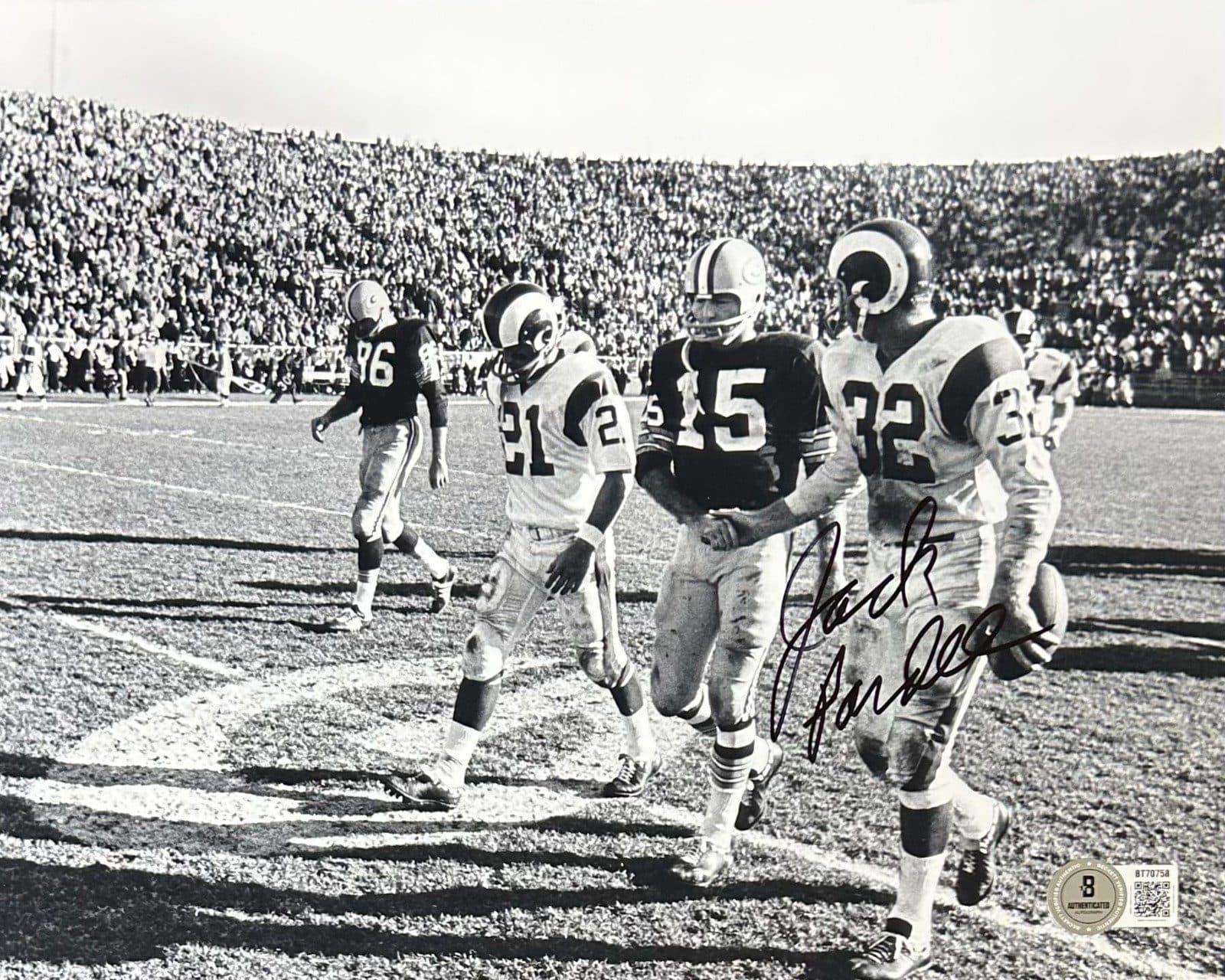 Jack Pardee Signed Autographed 8×10 Photo Beckett Los Angeles Rams #4 Jack Pardee Photo 8x10-jack-pardee-8-10-4, Los Angeles Rams, supplier stock photo