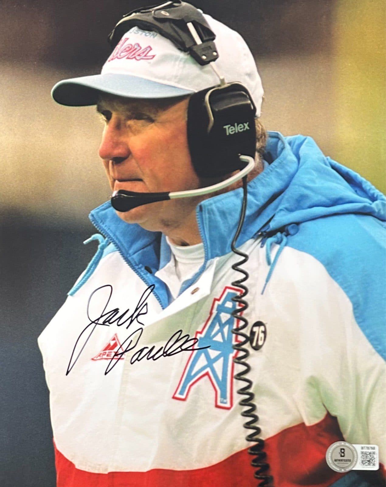 Jack Pardee Signed Autographed 8×10 Photo Beckett Houston Oilers #5 Jack Pardee Photo 8x10-jack-pardee-8-10-5, Houston Oilers, supplier stock photo