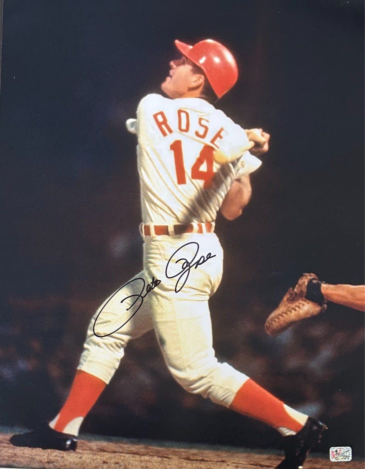 Pete Rose Signed Autographed 16×20 Photo Rose Exclusive Hologram Reds 11 Black C Pete Rose Photo 16x20-pete-rose-16-20-hologram-11, Cincinnati Reds, supplier stock photo