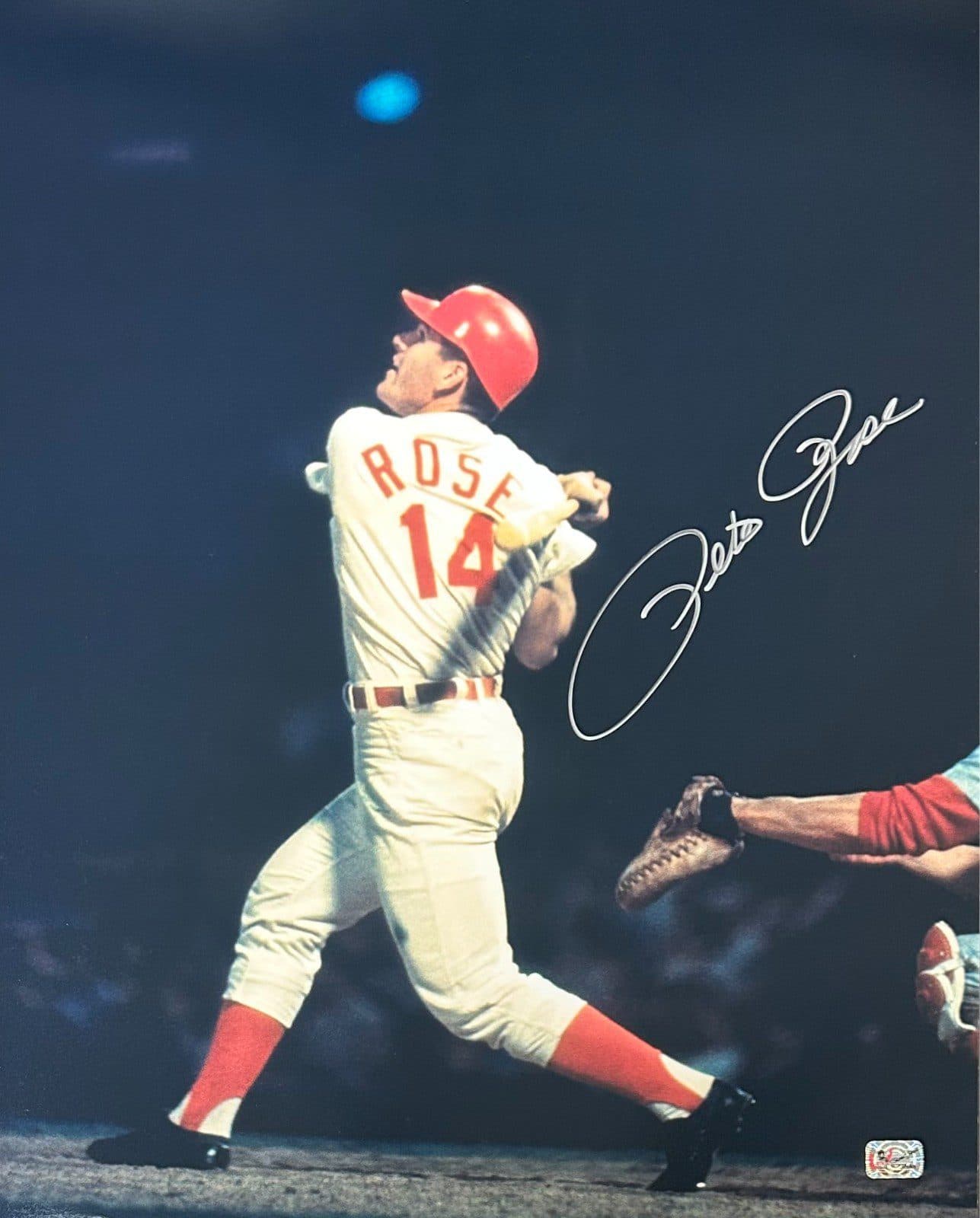 Pete Rose Signed Autographed 16×20 Photo Rose Exclusive Hologram Reds 11 Sil B Pete Rose Photo 16x20-pete-rose-16-20-hologram-11, Cincinnati Reds, supplier stock photo