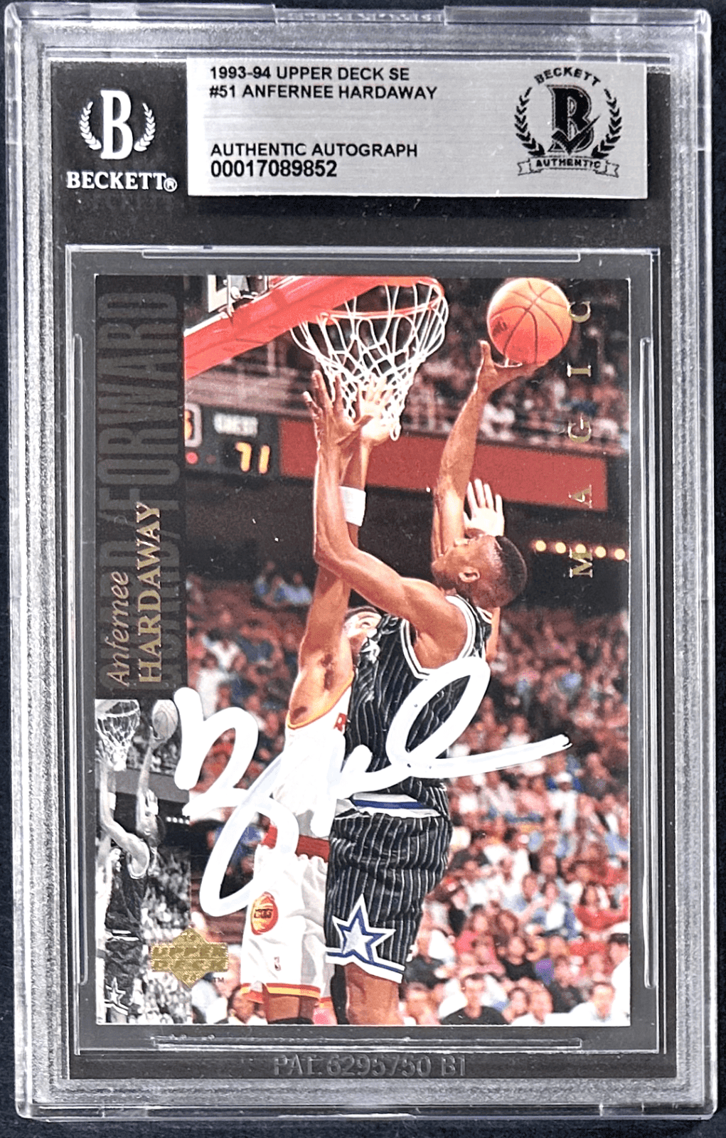 Anfernee Penny Hardaway 1993-94 Upper Deck SE Signed RC Card 51 Beckett 17089852 Anfernee Hardaway Card 17089852, Orlando Magic, supplier stock photo