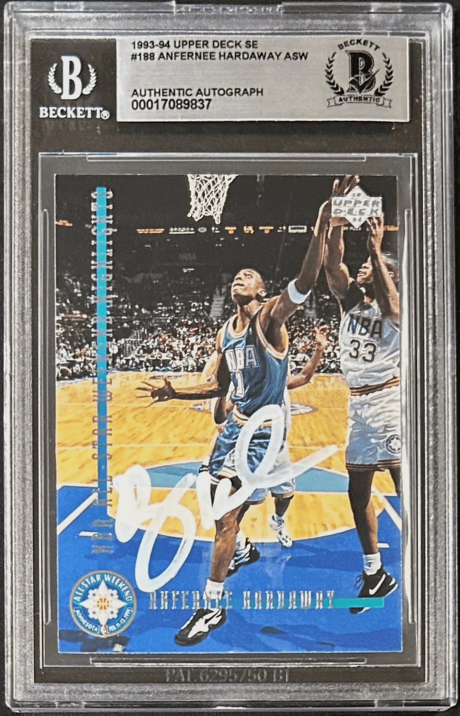 Anfernee Penny Hardaway 1993-94 Upper Deck SE Signed Card #188 Beckett 17089837 Anfernee Hardaway Card 17089837, Orlando Magic, supplier stock photo