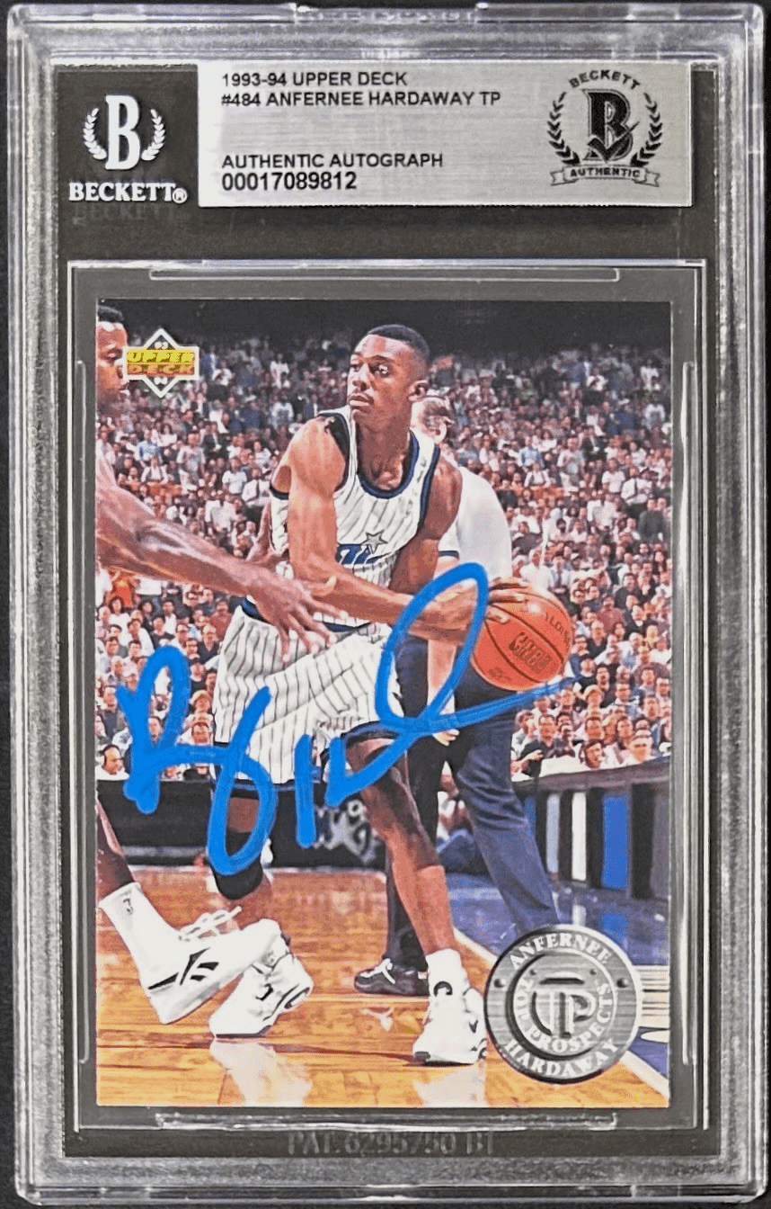 Anfernee Penny Hardaway 1993-94 Upper Deck Signed Card #484 Beckett 17089812 Anfernee Hardaway Card 17089812, Orlando Magic, supplier stock photo
