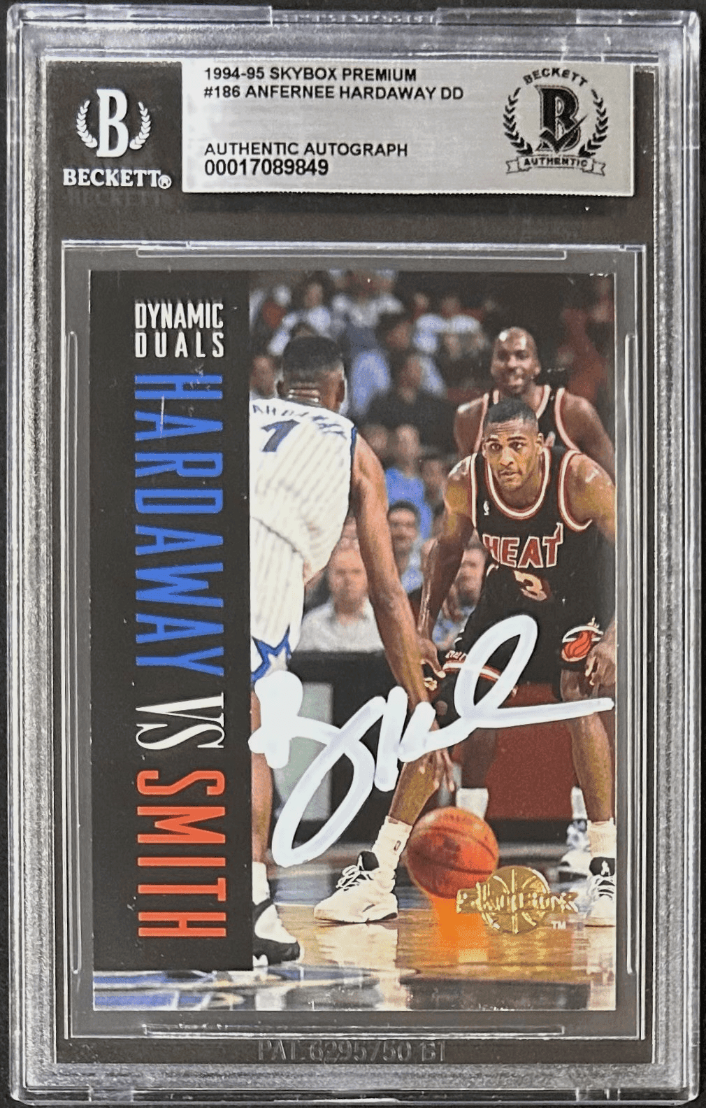 Anfernee Penny Hardaway 1994-95 Skybox Premium Signed Card #186 Beckett 17089849 Anfernee Hardaway Card 17089849, Orlando Magic, supplier stock photo