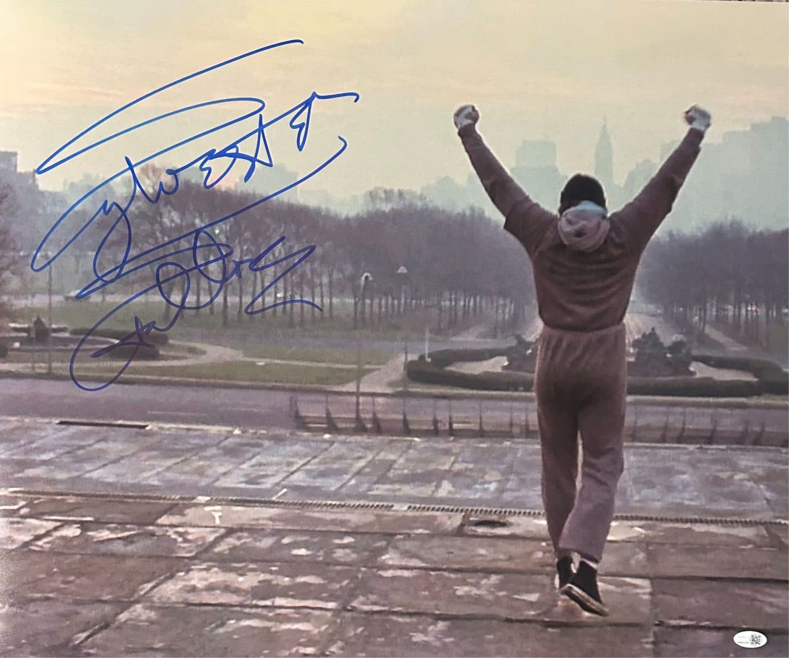 Sylvester Stallone Signed Autographed Rocky II 20×24 Photo JSA Authentic Steps Sylvester Stallone Photo 20x24-sylvester-stallone-rocky-ii-20-24, supplier stock photo