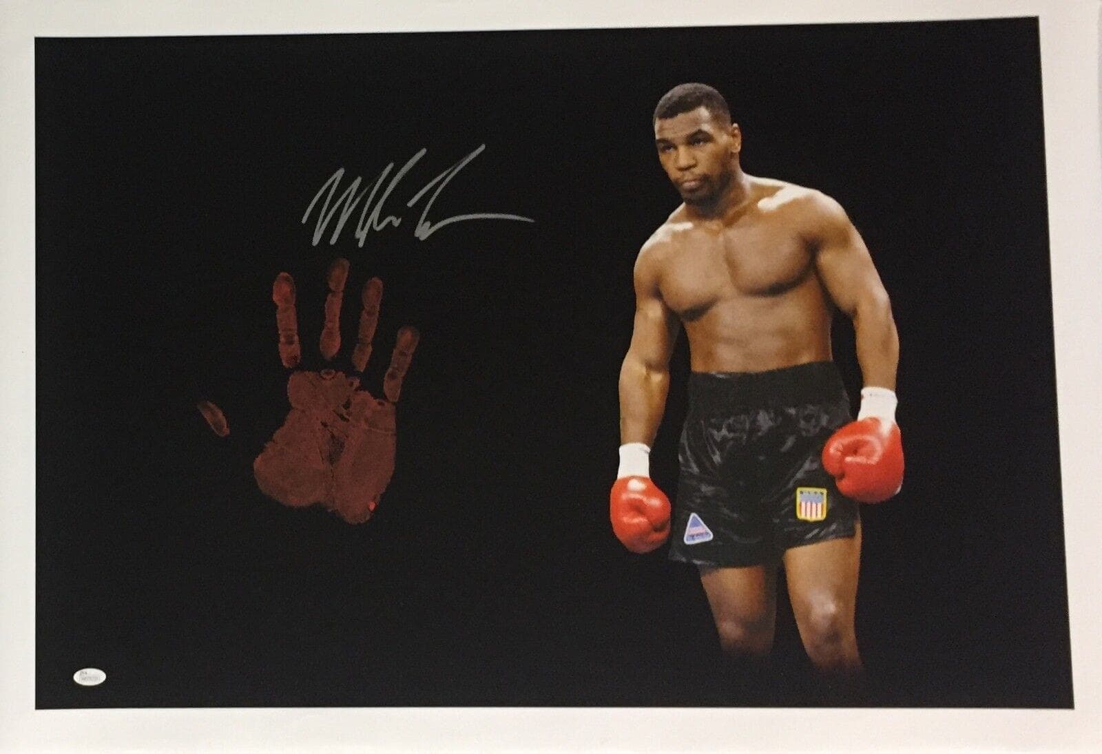 Mike Tyson Original Handprint Unstretched 20×36 Canvas Signed JSA #4 WP276716 Mike Tyson Canvas 20x36-original-handprint-unstretched-20-36-4, supplier stock photo
