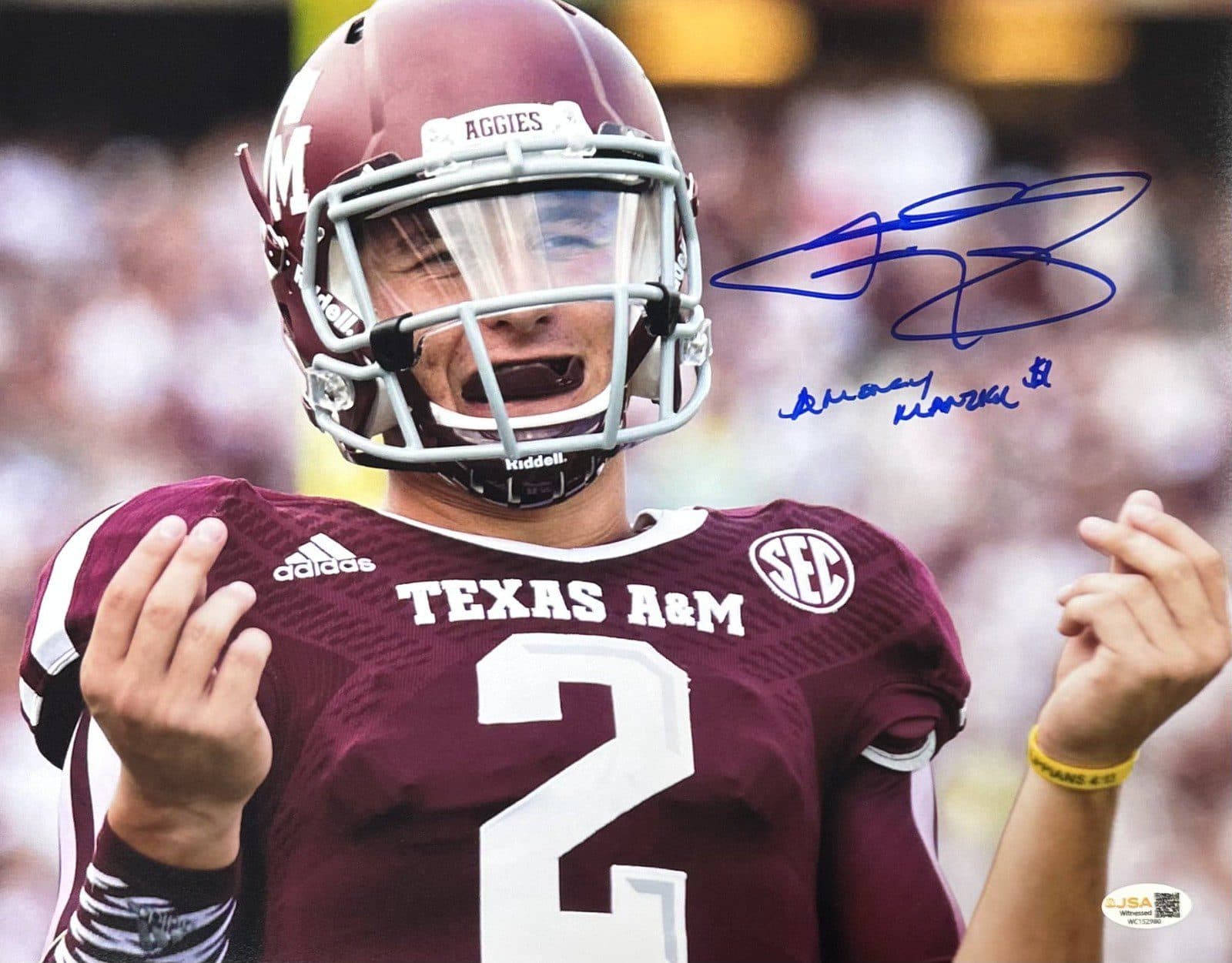 JOHNNY MANZIEL AUTOGRAPHED 11×14 PHOTO JSA TEXAS A&M #4 MONEY MANZIEL Johnny Manziel Photo 11x14-johnny-manziel-11-14-4-money, Texas A&M Aggies, supplier stock photo