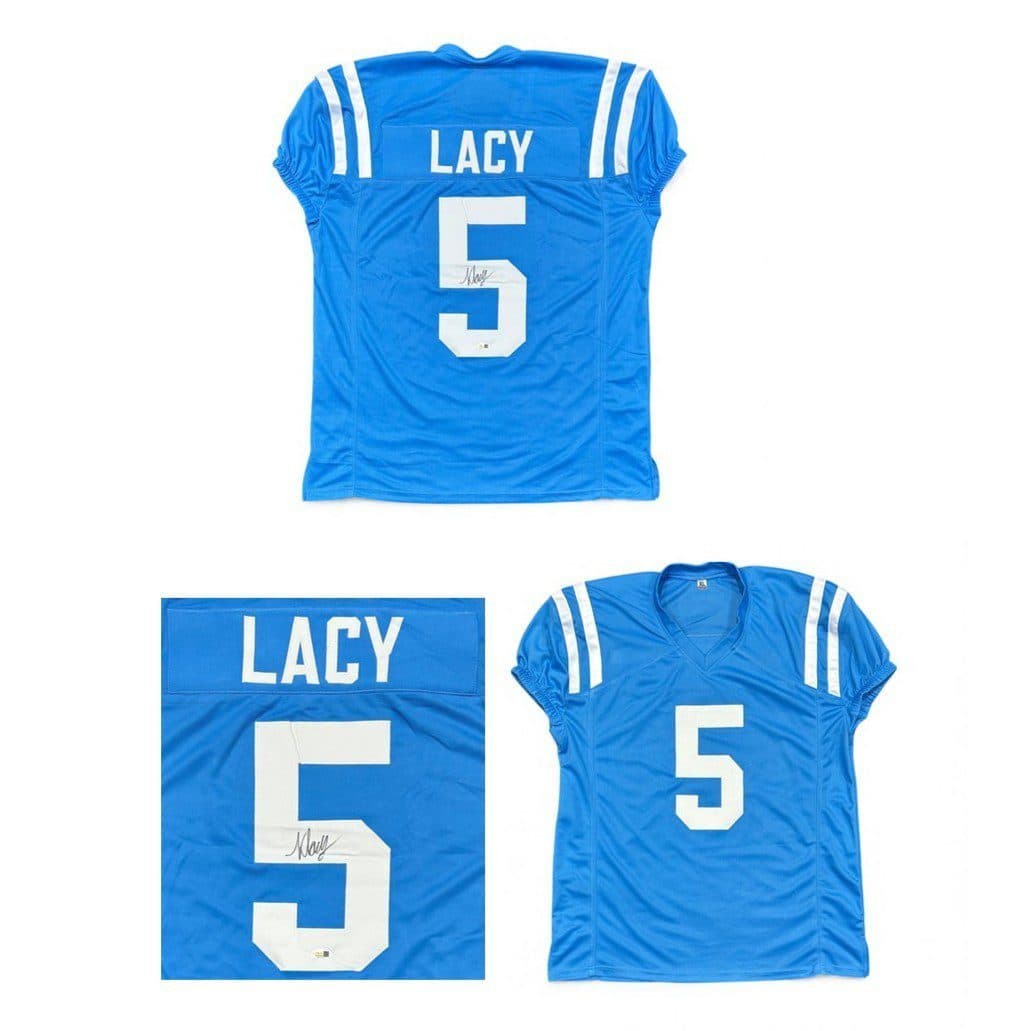 KEWAN LACY SIGNED CUSTOM LIGHT BLUE JERSEY JSA WITNESS Kewan Lacy Jersey kewan-lacy-light-blue, supplier stock photo