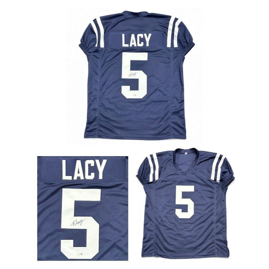 KEWAN LACY SIGNED CUSTOM BLUE JERSEY JSA Kewan Lacy Jersey kewan-lacy-blue, supplier stock photo