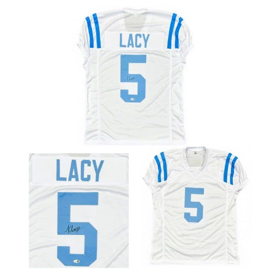 KEWAN LACY SIGNED CUSTOM WHITE JERSEY JSA Kewan Lacy Jersey kewan-lacy-white, supplier stock photo