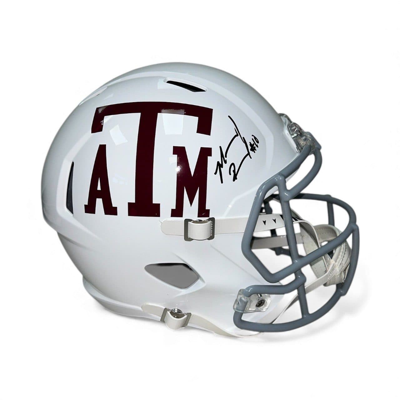 MARCEL REED AUTOGRAPHED WHITE THROWBACK TEXAS A&M SPEED FULL SIZE HELMET JSA 2 Marcel Reed Helmet marcel-reed-white-throwback-speed-full, Texas A&M Aggies, supplier stock photo
