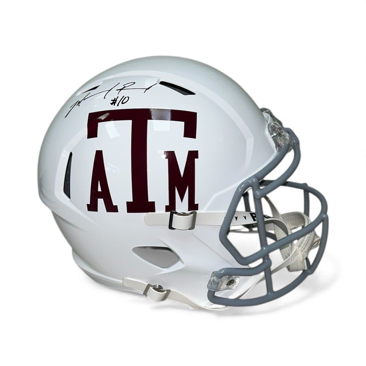 MARCEL REED AUTOGRAPHED WHITE THROWBACK TEXAS A&M SPEED FULL SIZE HELMET JSA 3 Marcel Reed Helmet marcel-reed-white-throwback-speed-full, Texas A&M Aggies, supplier stock photo
