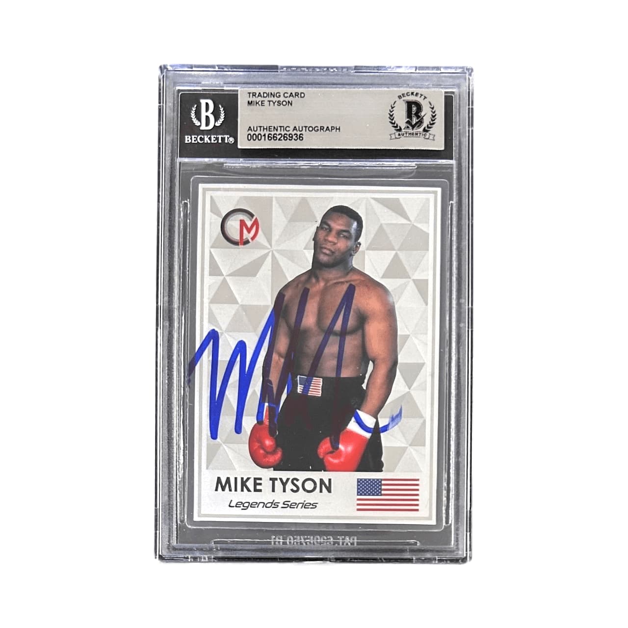 Mike Tyson Signed 3 Gram Cook Islands Silver Trading Card Beckett 16626936 Mike Tyson Card 16626936, supplier stock photo