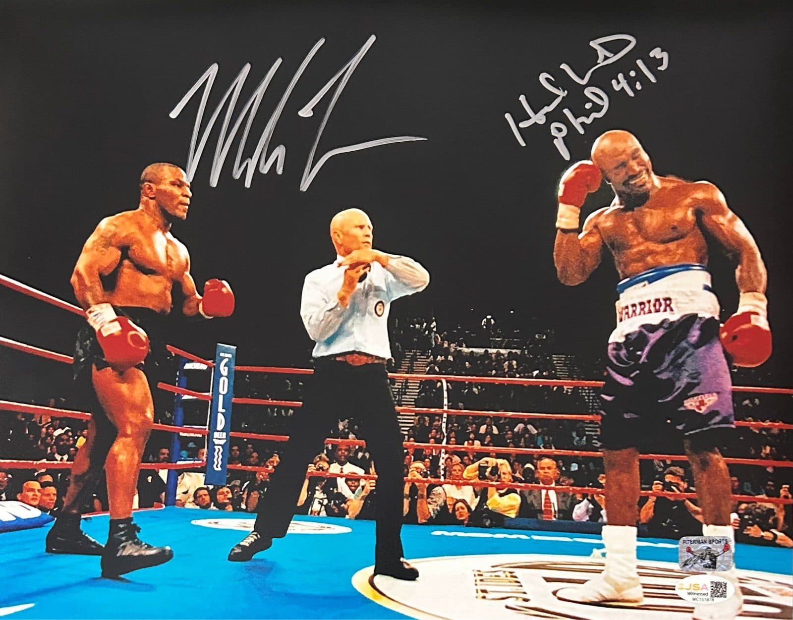 MIKE TYSON & EVANDER HOLYFIELD AUTOGRAPHED 11×14 PHOTO JSA BITE FIGHT Evander Holyfield Photo 11x14-mike-tyson-evander-holyfield-11-14, supplier stock photo