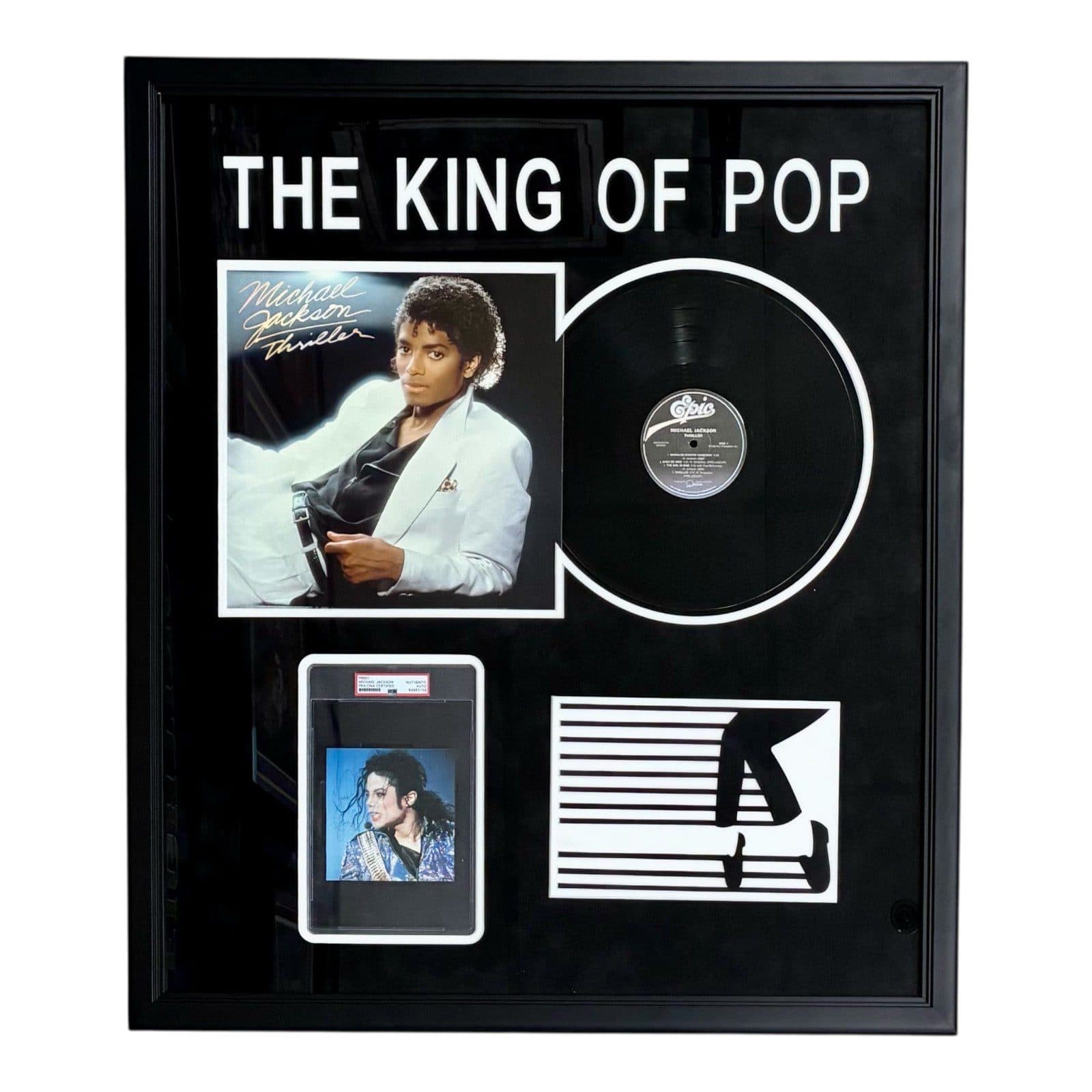 MICHAEL JACKSON AUTOGRAPHED FRAMED PRINT PSA 84983156 THRILLER THE KING OF POP Michael Jackson Photo 84983156, supplier stock photo
