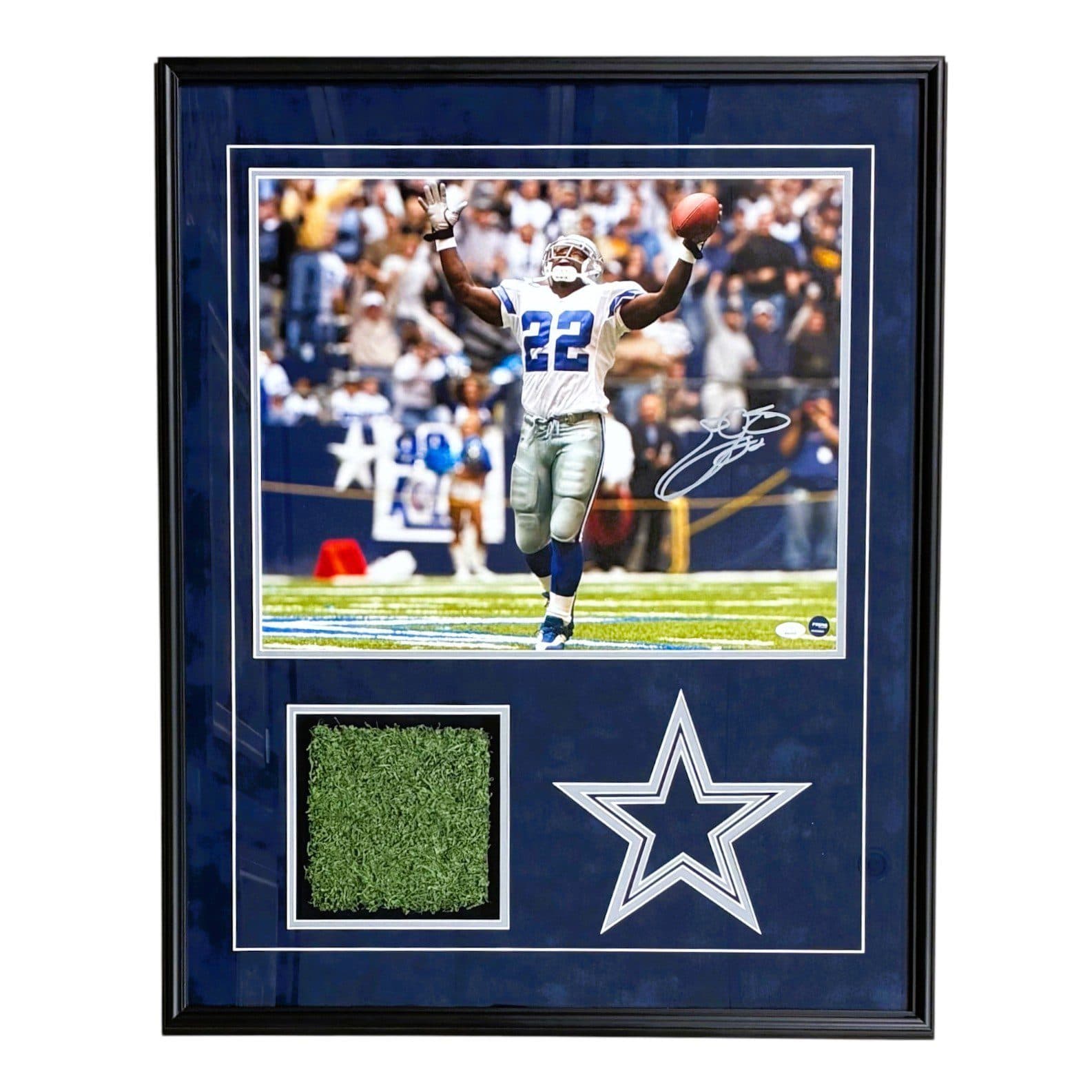 EMMITT SMITH AUTOGRAPHED 16×20 PHOTO WITH COWBOY STADIUM TURF JSA Emmitt Smith Photo 16x20-emmitt-smith-16-20-cowboy-stadium, Dallas Cowboys, supplier stock photo