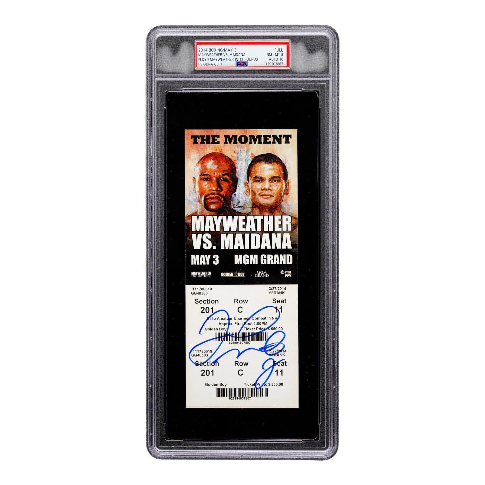 FLOYD MAYWEATHER JR. SIGNED MAYWEATHER VS MAIDANA 5/3/2014 TICKET PSA 8 POP 1 Floyd Mayweather Jr. Ticket Stub floyd-mayweather-jr-vs-maidana-5, supplier stock photo