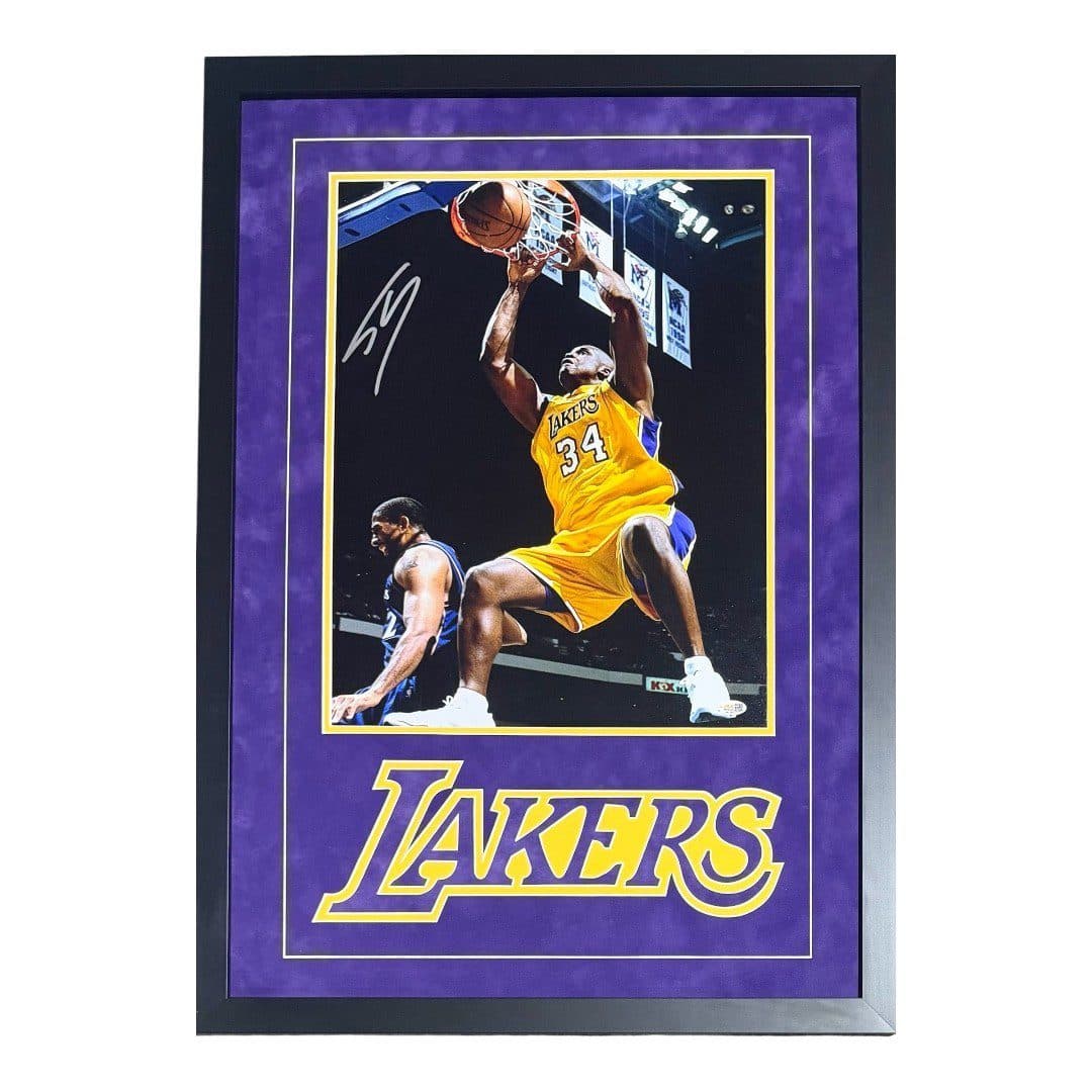 SHAQUILLE SHAQ O’NEAL AUTOGRAPHED FRAMED 16×20 PHOTO JSA #1 LOS ANGELES LAKERS Shaquille O'Neal Photo 16x20-shaquille-shaq-oneal-framed-16-20, Los Angeles Lakers, supplier stock photo