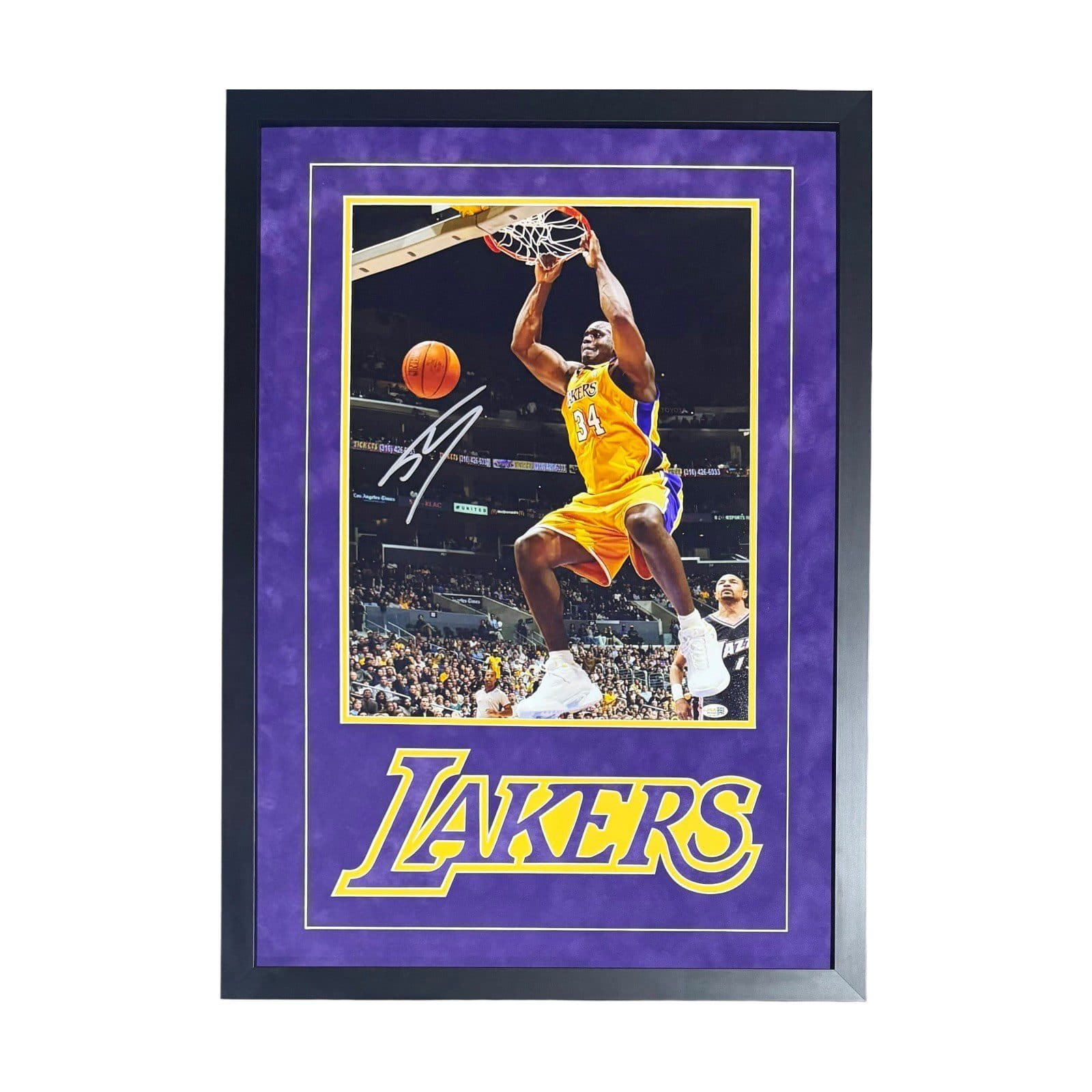 SHAQUILLE SHAQ O’NEAL AUTOGRAPHED FRAMED 16×20 PHOTO JSA #3 LOS ANGELES LAKERS Shaquille O'Neal Photo 16x20-shaquille-shaq-oneal-framed-16-20, Los Angeles Lakers, supplier stock photo