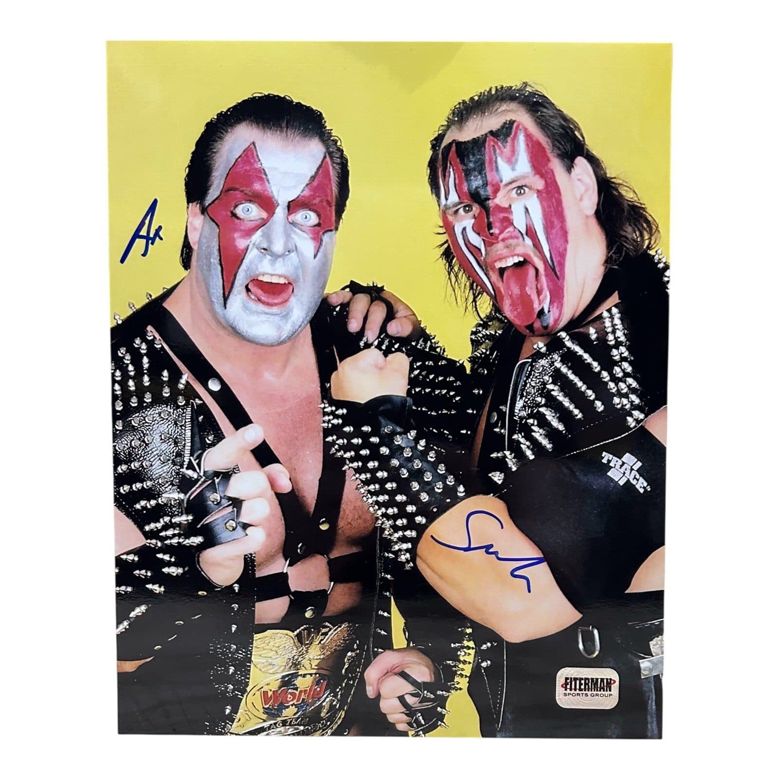 DEMOLITION AX & SMASH SIGNED 8×10 PHOTO FITERMAN SPORTS AUTHENTICATION #1 BLUE Photo 8x10-demolition-ax-smash-8-10-fiterman, supplier stock photo