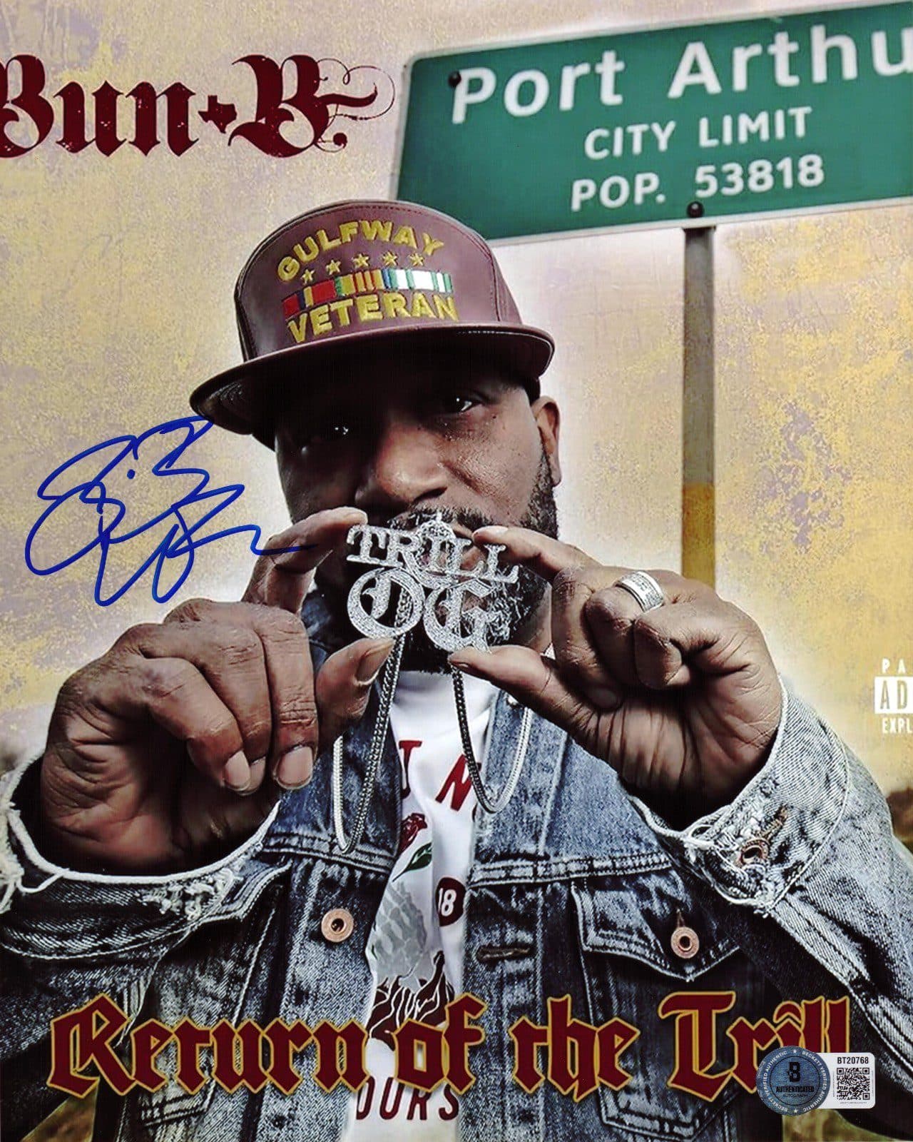 BUN B AUTOGRAPHED 8×10 BECKETT BT20768 UGK RAPPER HIP HOP Bun B Other 8x10-bt20768, supplier stock photo
