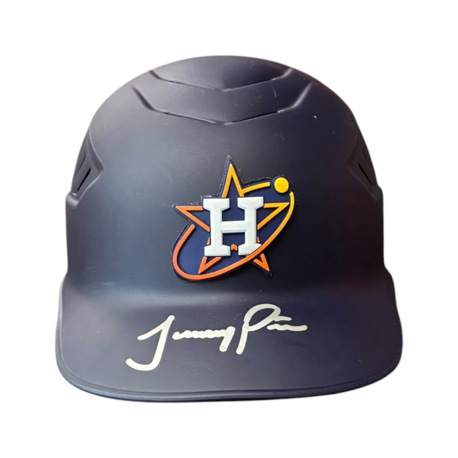 JEREMY PENA SIGNED 2024 ASTROS CITY CONNECT TEAM ISSUED BATTING HELMET JSA & MLB Jeremy Peña Helmet jeremy-pena-2024-city-connect-team, Houston Astros, supplier stock photo