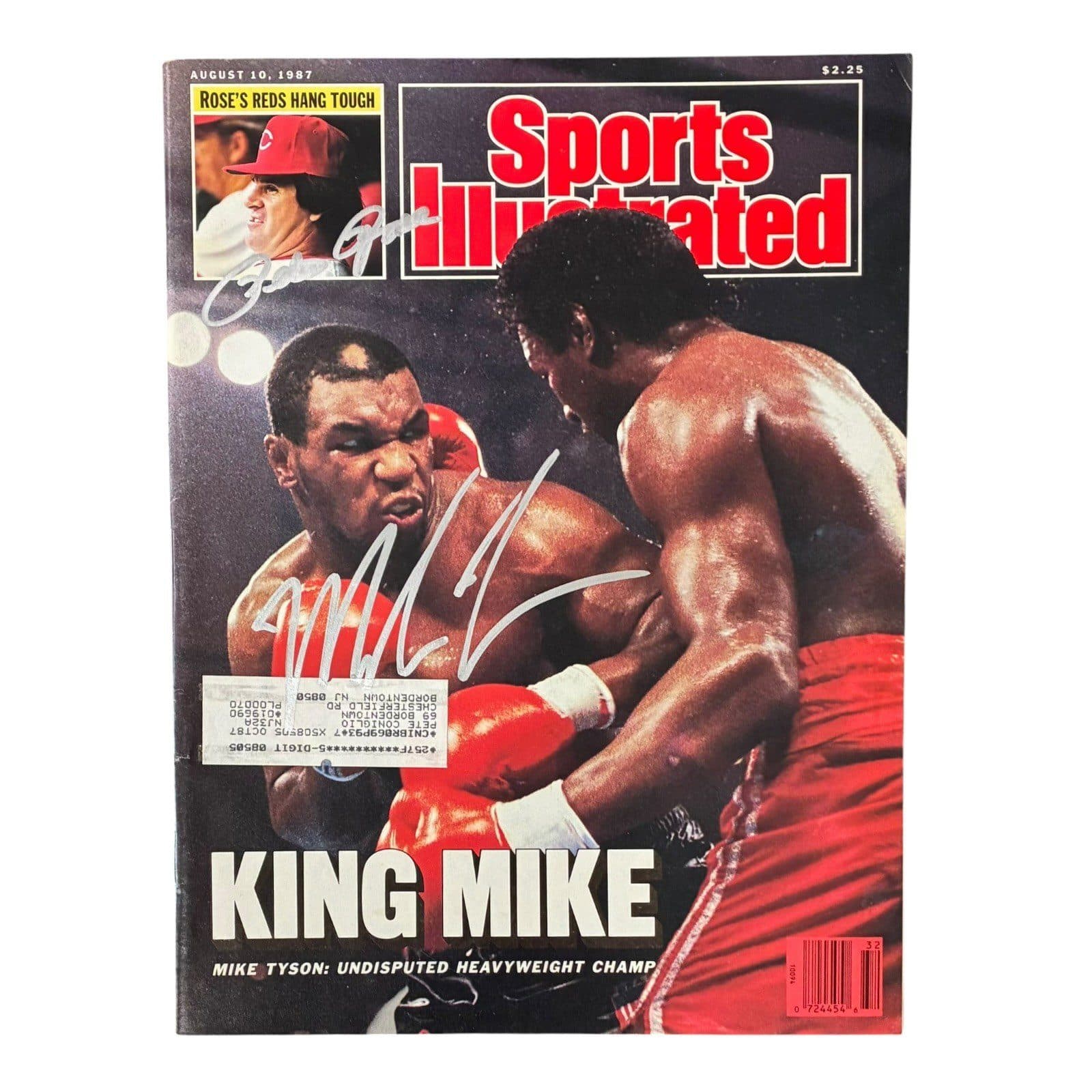 MIKE TYSON & PETE ROSE AUG. 10, 1987 SIGNED SPORTS ILLUSTRATED MAGAZINE WA308627 Mike Tyson Other mike-tyson-pete-rose-aug-10, supplier stock photo
