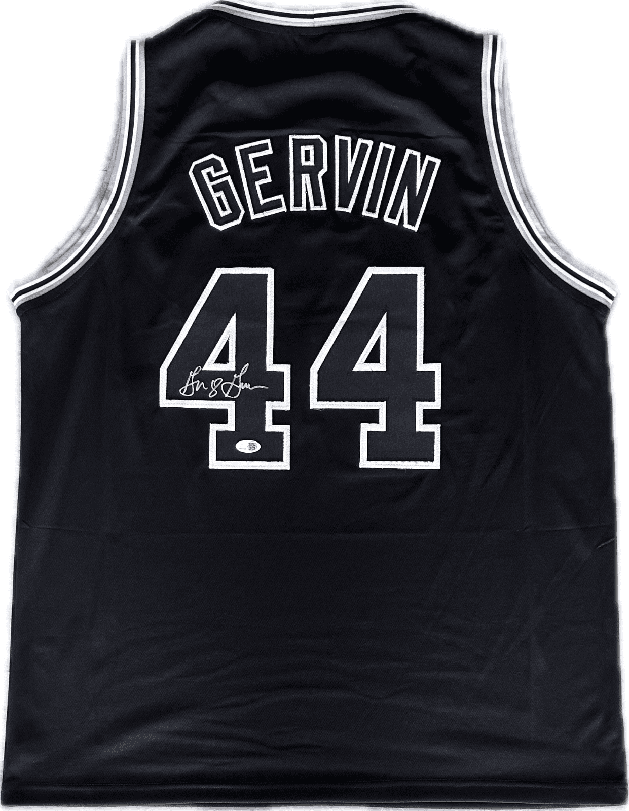 George Gervin Signed Autographed Black Jersey JSA Authenticated George Gervin Jersey george-gervin-black, supplier stock photo