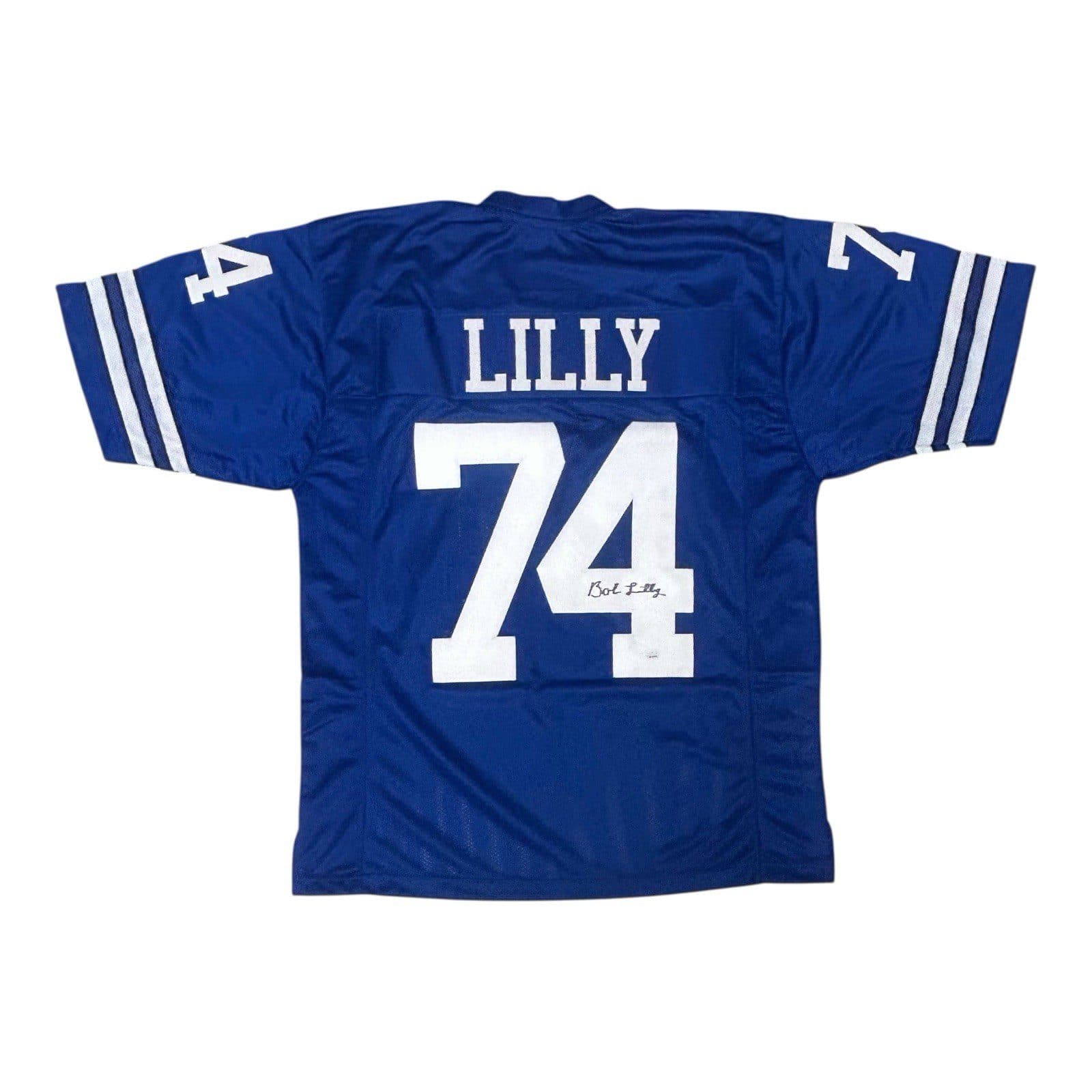 BOB LILLY SIGNED CUSTOM BLUE JERSEY JSA Bob Lilly Jersey bob-lilly-blue, supplier stock photo
