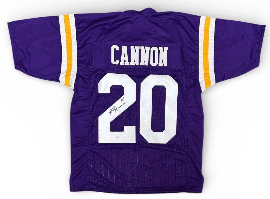 BILLY CANNON SIGNED CUSTOM PURPLE JERSEY JSA Billy Cannon Jersey billy-cannon-purple, supplier stock photo